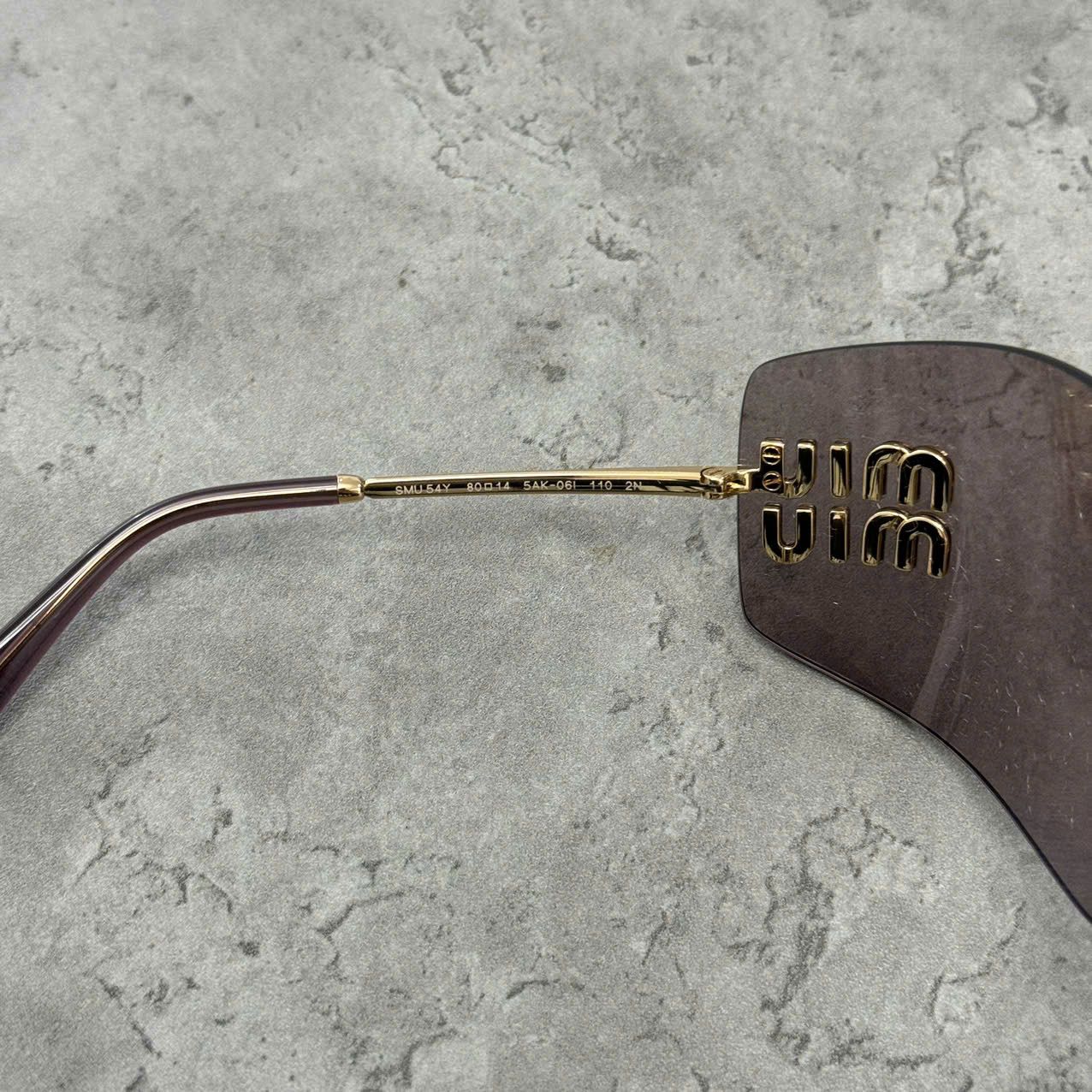 Miu Miu MIU MIU MU 54YS 5AK06I Sunglasses GOLD Size ONE SIZE - 5 Thumbnail