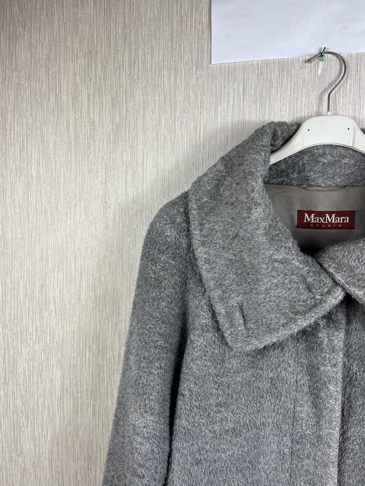 Designer × Max Mara Max Mara Studio alpaca wool coat fuzzy hairy Size M / US 6-8 / IT 42-44 - 5 Thumbnail