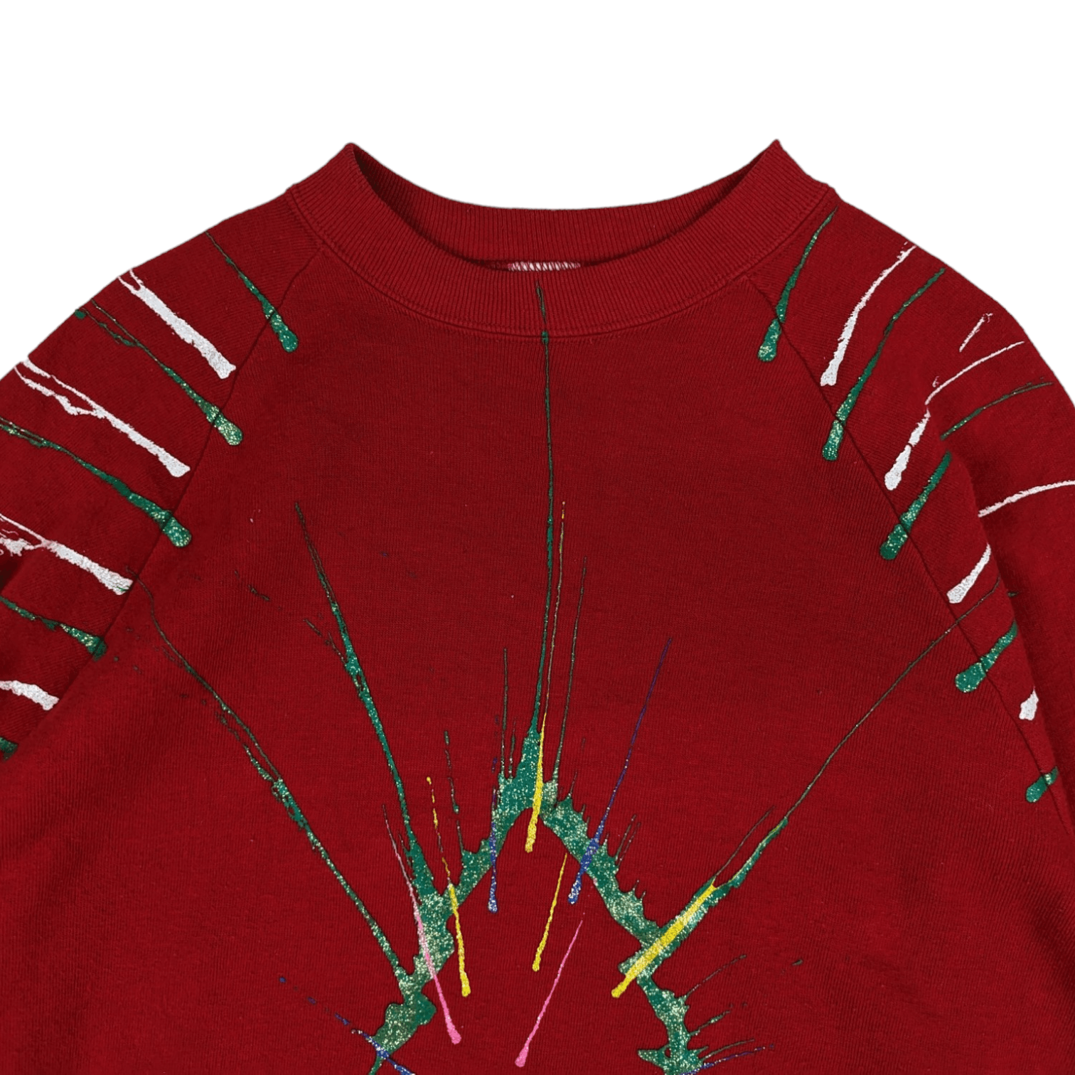 Vintage Vintage 90's CHRISTMAS TREE Art Paint Custom Sweatshirt Size US M / EU 48-50 / 2 - 4 Thumbnail