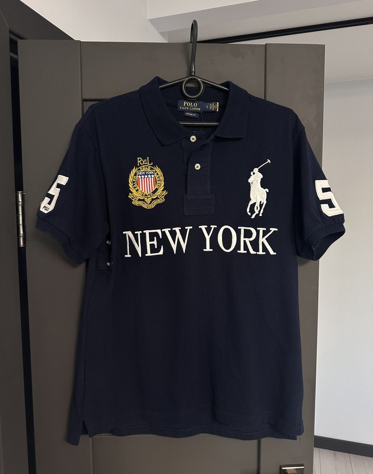 Vintage polo New York size S/M big logo Y2K