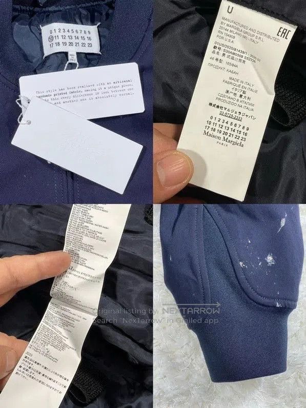 Maison Margiela Maison Margiela Navy Paint Spatter Bomber Jacket. Size US M / EU 48-50 / 2 - 7 Thumbnail