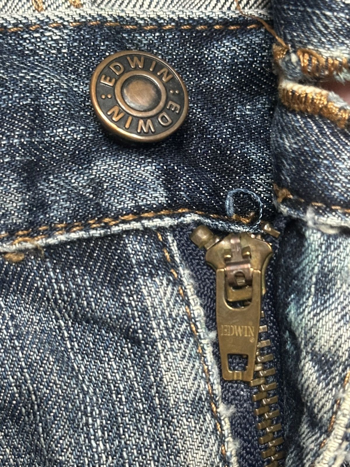 Edwin EDWIN 503 ZZ Vintage Distressed Japan Straight Jeans & Faded Size US 30 / EU 46 - 11 Thumbnail