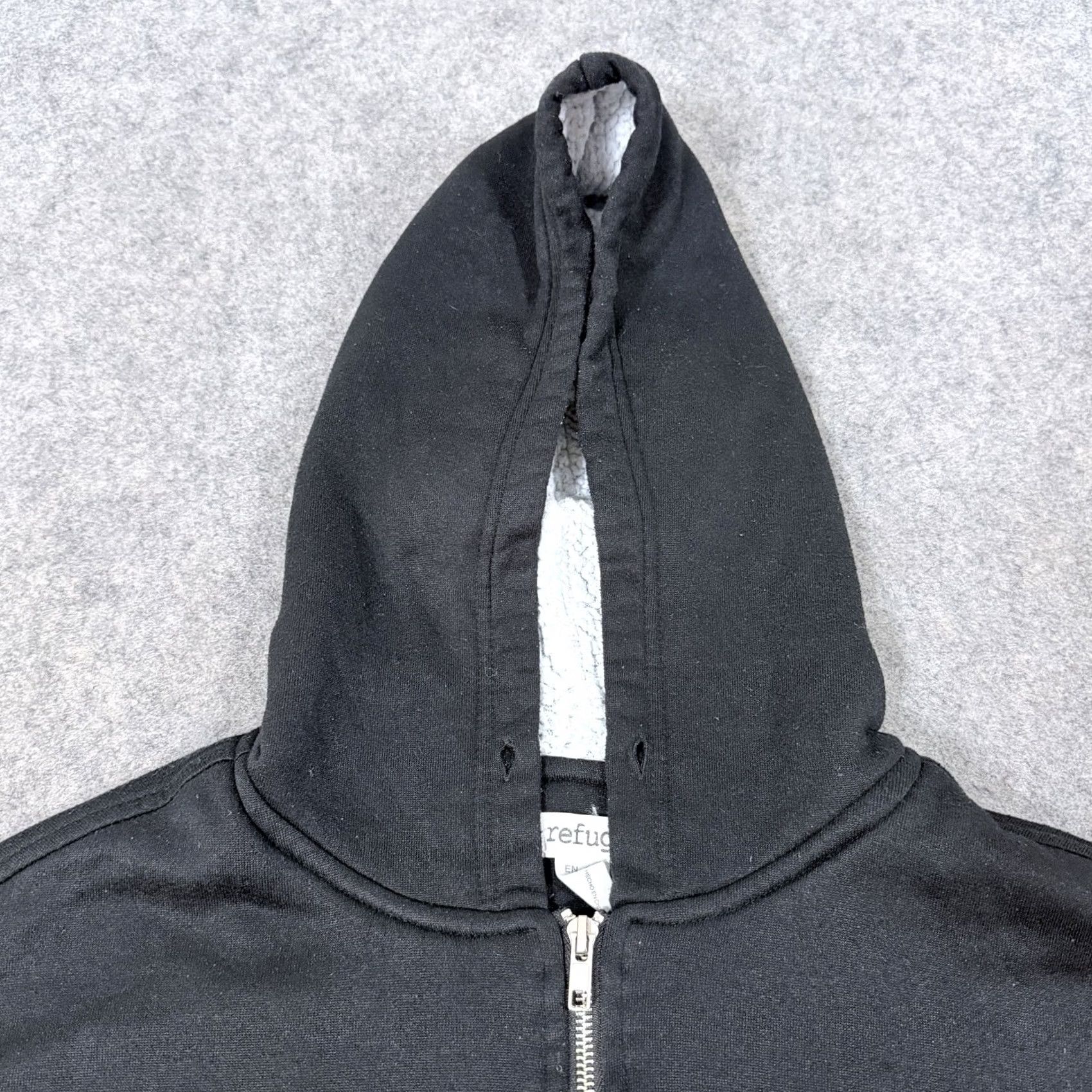 Vintage Refuge Women's Full Zip Hooded Jacket Black Size M Activewear Long Sleeve Casual Sportswear Size M / US 6-8 / IT 42-44 - 3 Thumbnail