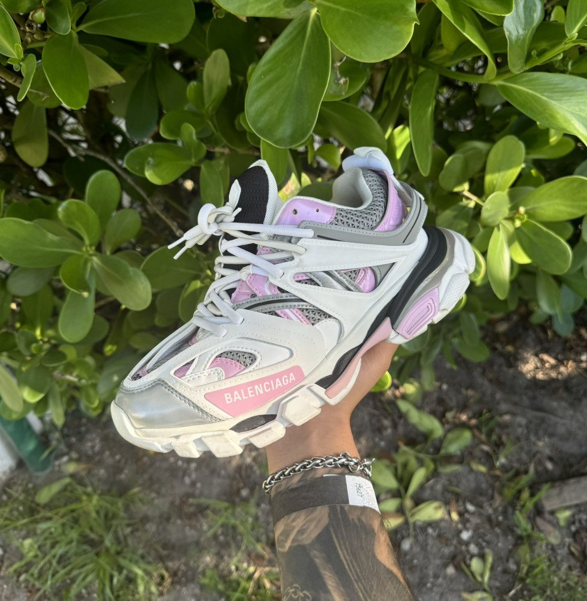 Balenciaga BALENCIAGA Track Sneaker Pink White | Grailed