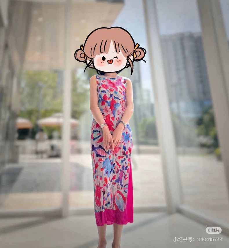 Issey Miyake Issey Miyake size:2 Pinkish-purple pleated dress Size XS / US 0-2 / IT 36-38 - 5 Thumbnail