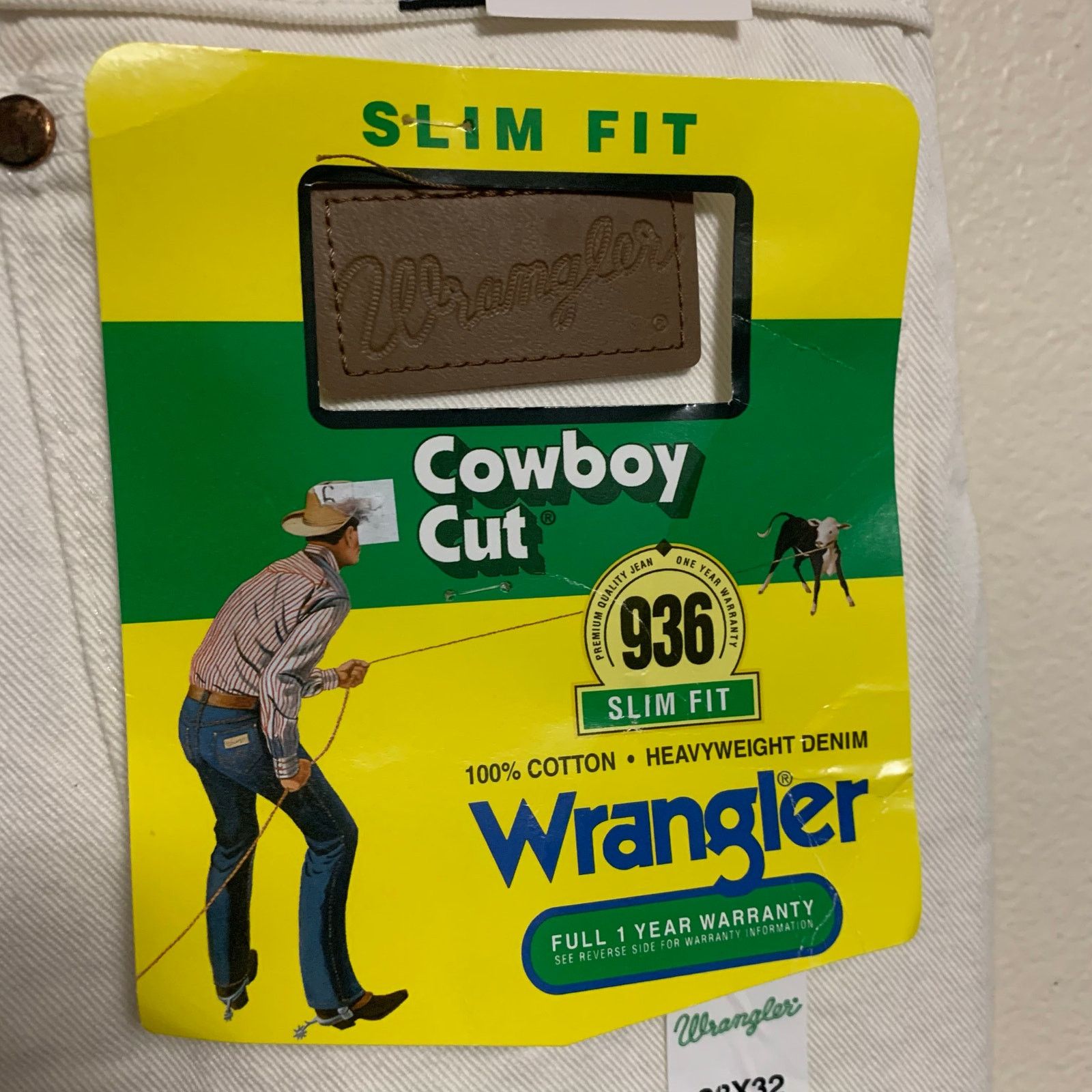 Wrangler NWT! Vintage Wrangler 936 Slim Fit Straight Leg Jeans 28x32 Size US 28 / EU 44 - 7 Thumbnail
