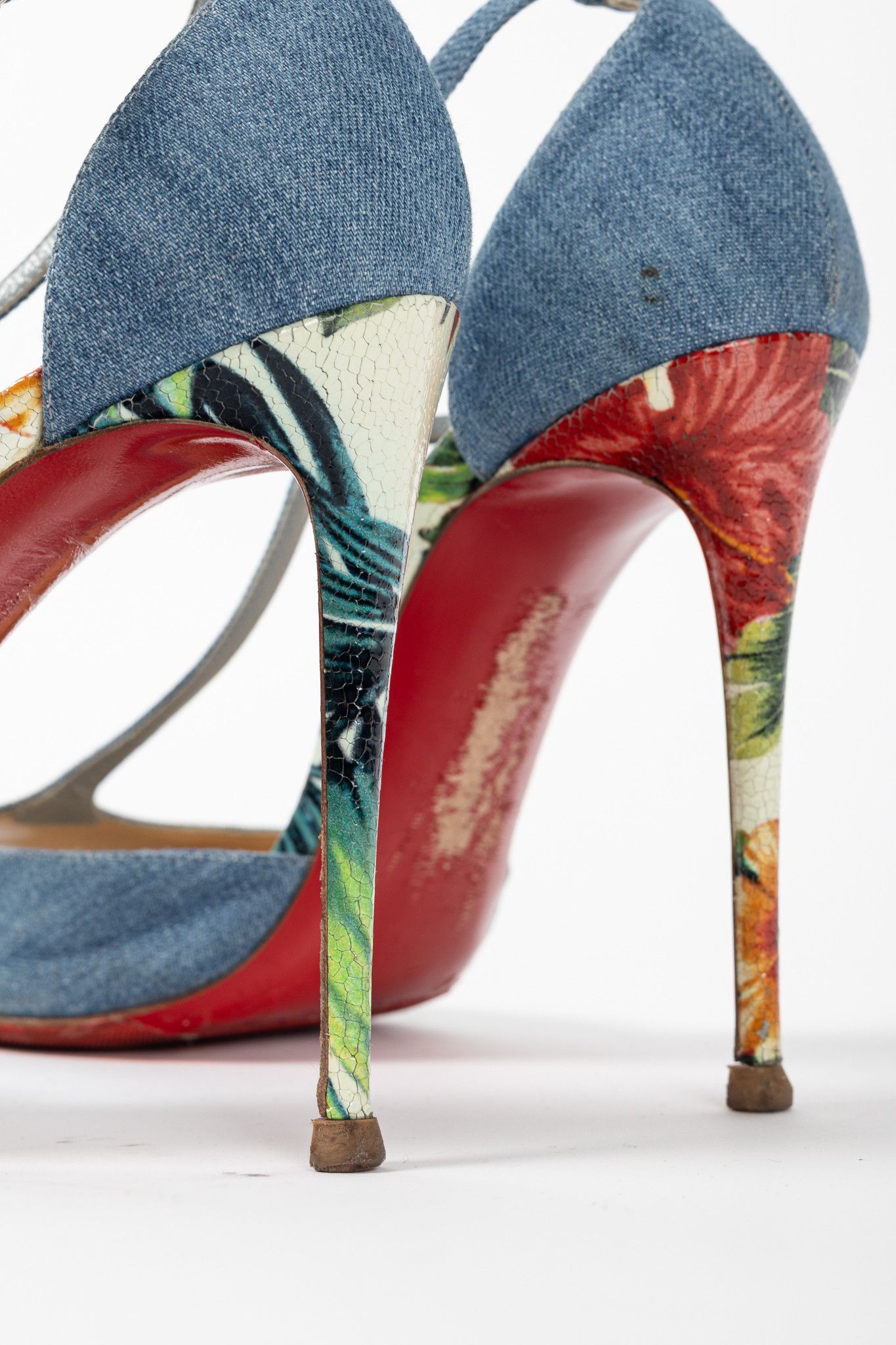 Christian Louboutin Christian Louboutin Senora 100 Jeans/Calf Hawaii Sandals Size US 9.5 / IT 39.5 - 10 Thumbnail