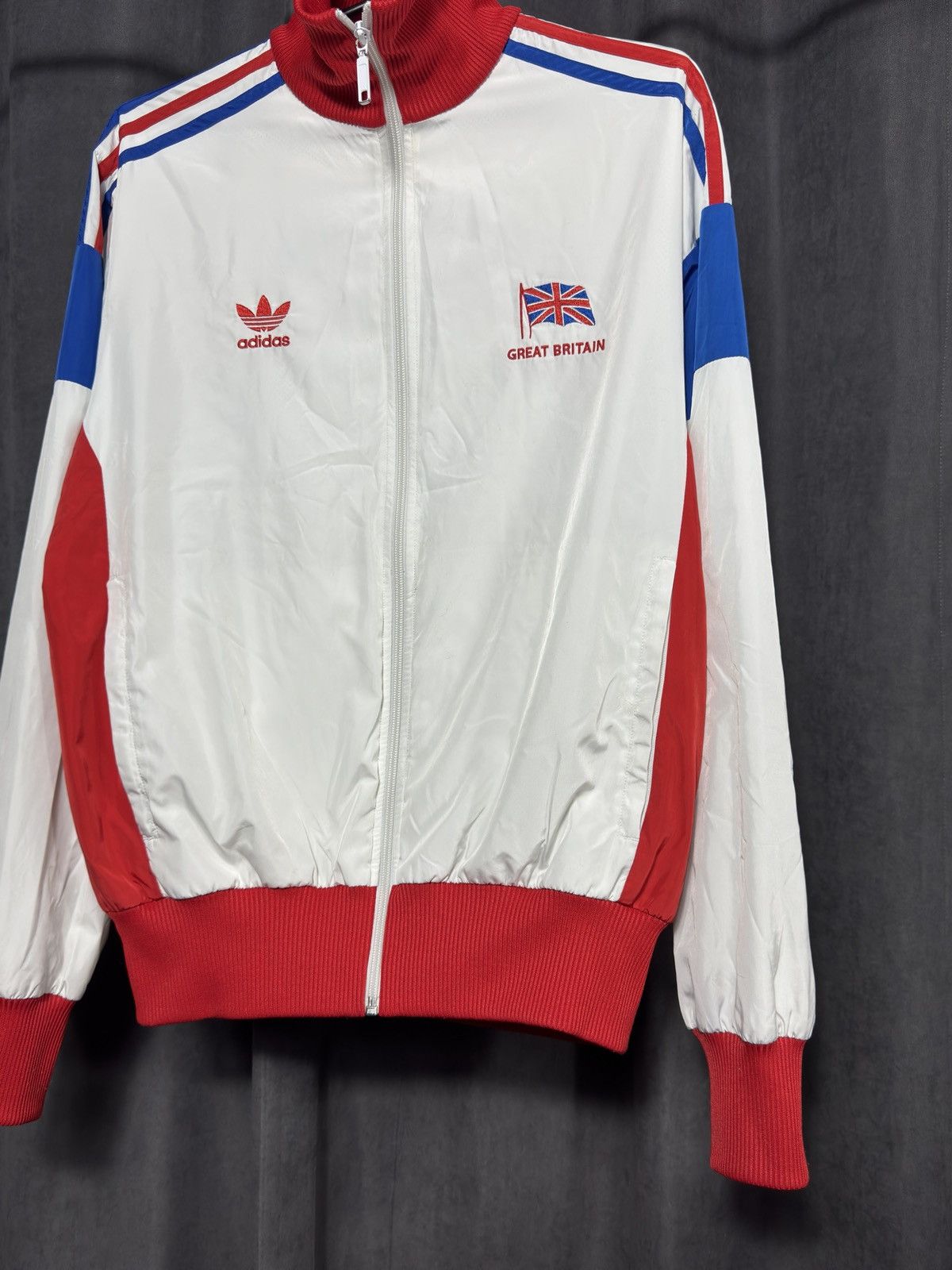 Vintage Adidas Great Britain Retro Track Top Jacket Size US M / EU 48-50 / 2 - 3 Thumbnail