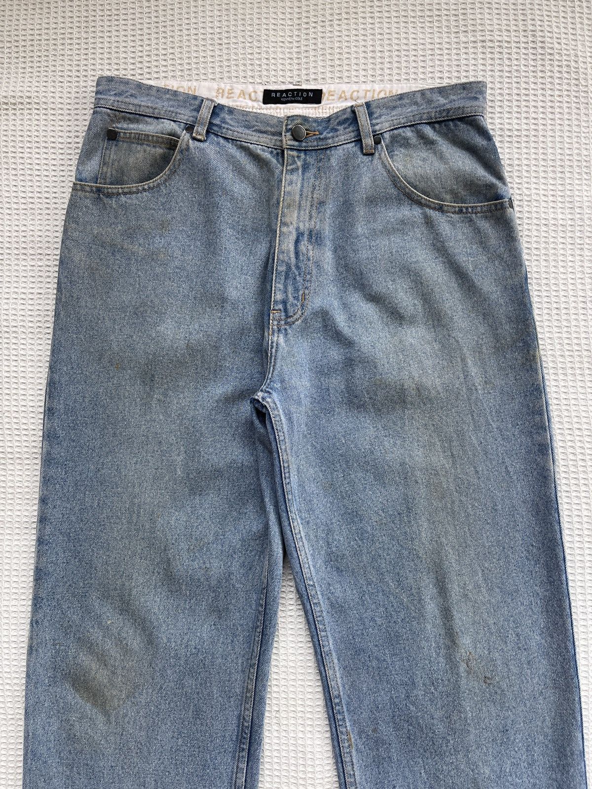 JNCO × Kenneth Cole × Southpole Last Drop🔥🔥Vtg Reaction Kenneth Cole Light Blue Baggy Jeans Size US 34 / EU 50 - 4 Thumbnail