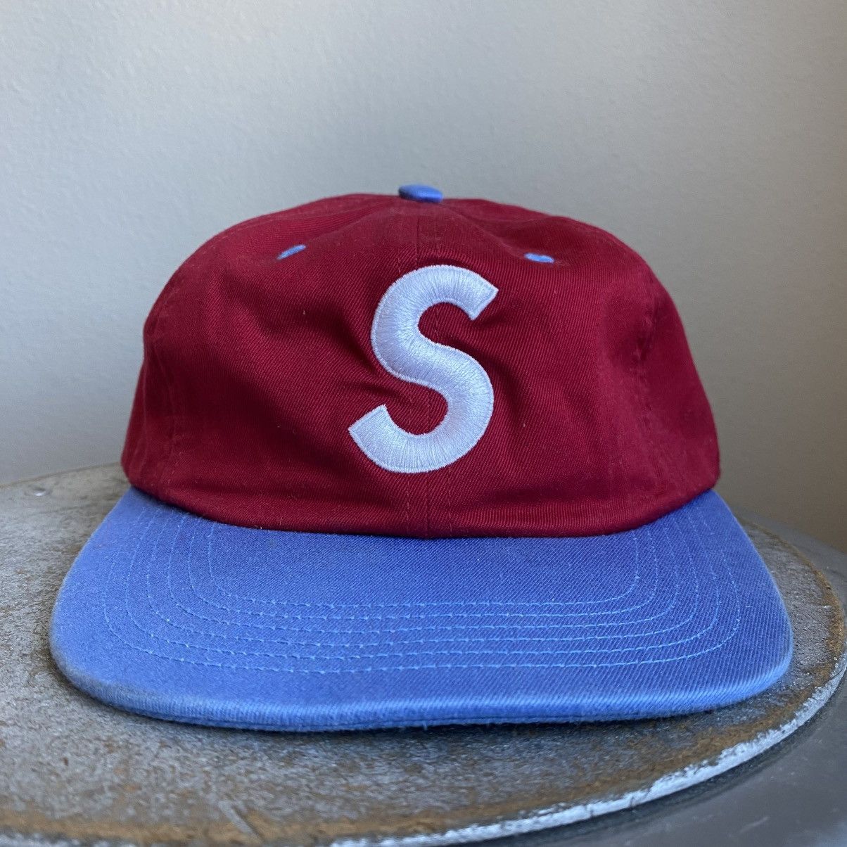 Supreme Supreme 2-Tone S Logo 6 Panel Hat (Red/Blue) Size ONE SIZE - 2 Thumbnail