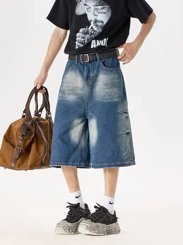 Japanese Brand Retro loose wide leg casual denim shorts Size US 32 / EU 48 - 3 Thumbnail