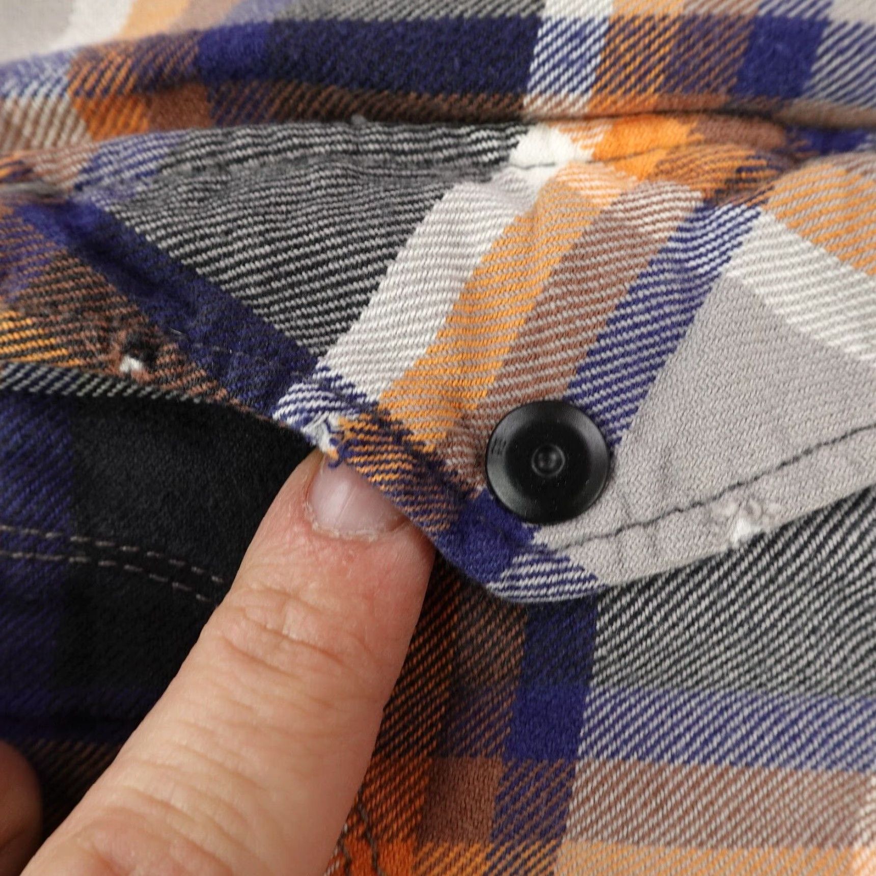 G-Star G-STAR Raw Shirt Mens XL Gray Orange Plaid Flannel Button-Up Collared Pocketed 100% Cotton Casual Outdoor Mens XL Orange Plaid Shirt Size US XL / EU 56 / 4 - 5 Thumbnail