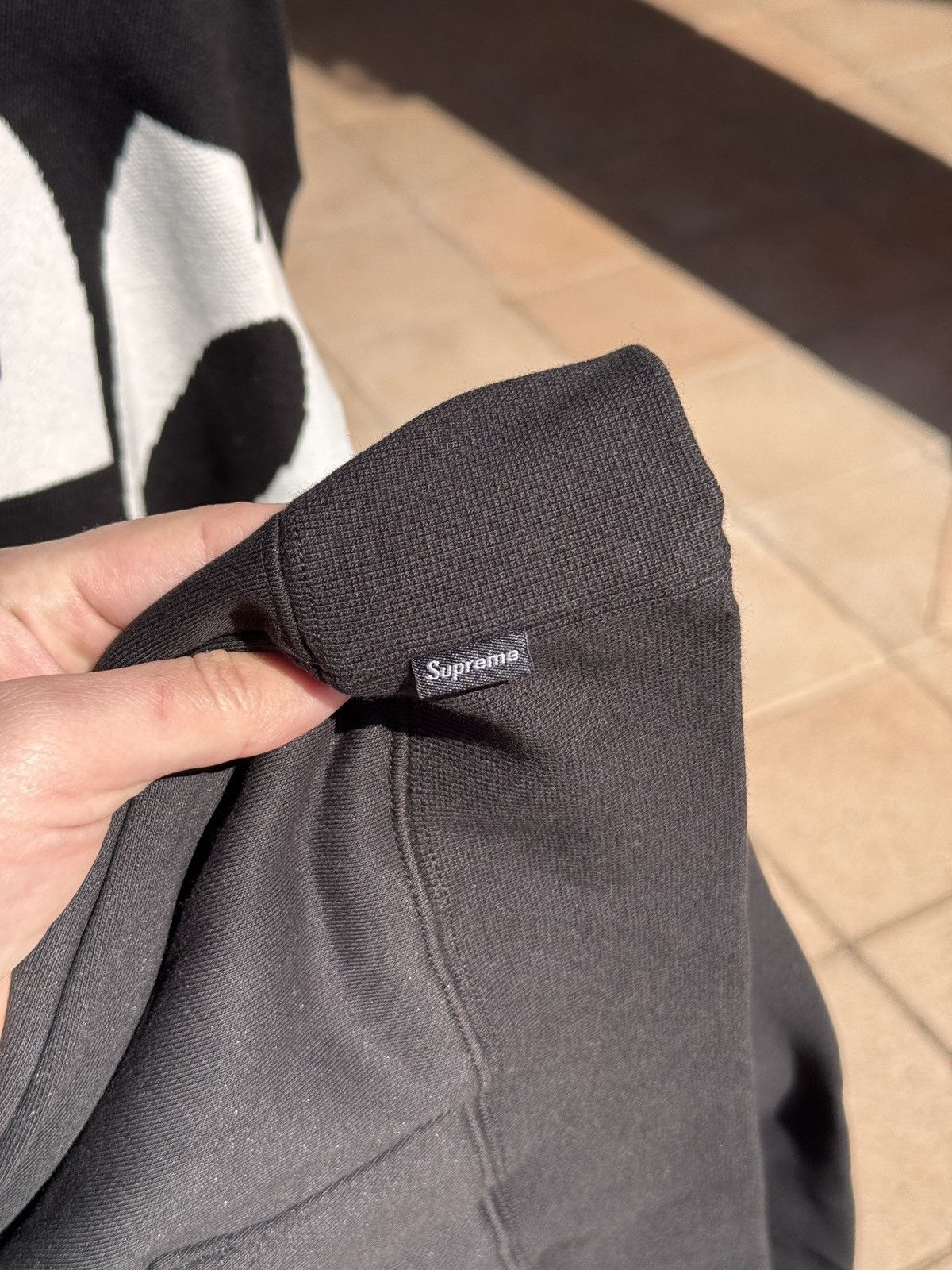 Supreme Supreme Big Logo Jacquard Hooded Sweatshirt Black size XL Size US XL / EU 56 / 4 - 9 Thumbnail