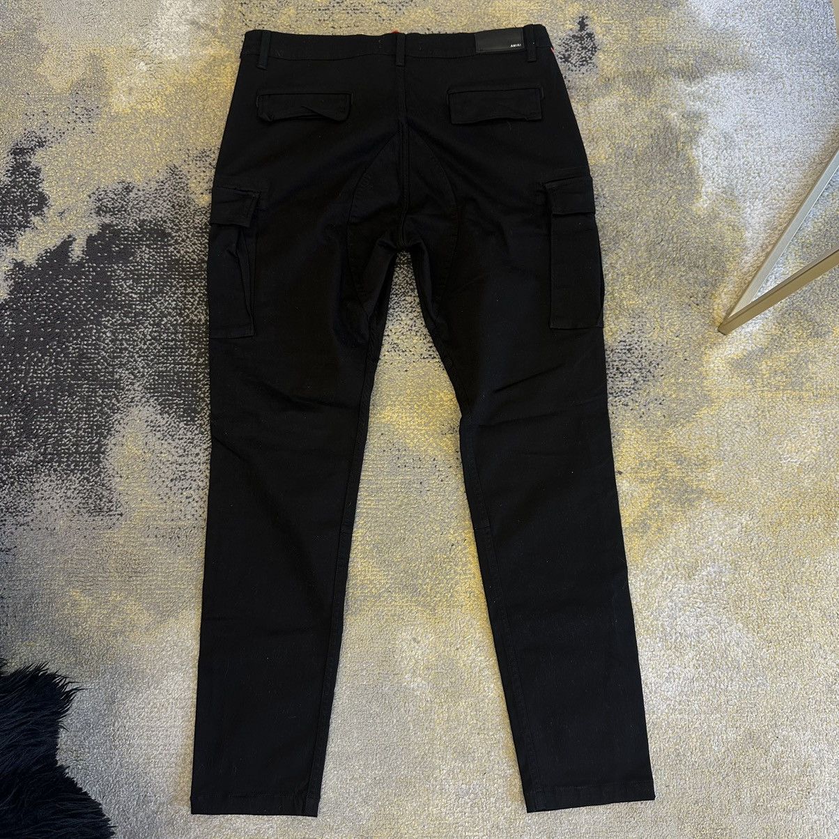 Amiri Amiri Slim Cargo Pants Black Red Line Size 38 Size US 38 / EU 54 - 2 Thumbnail