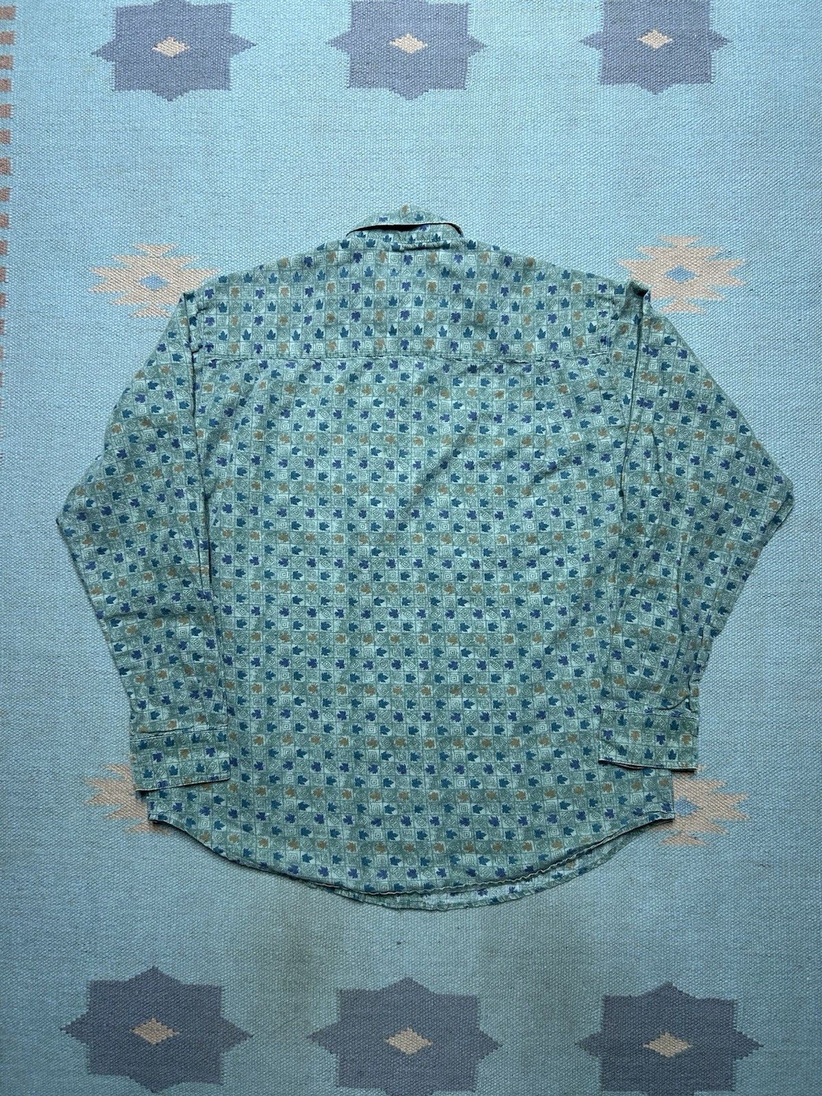 Vintage Bugle boy button shirt all over print geometric floral mediu Size US M / EU 48-50 / 2 - 5 Thumbnail