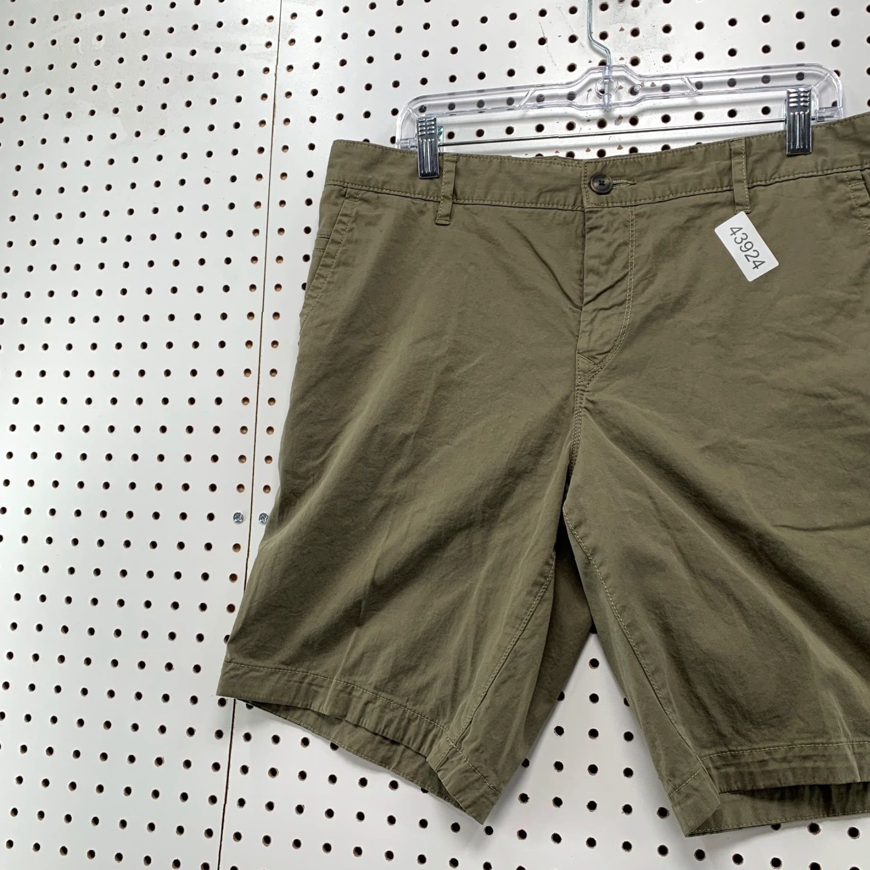 Hugo Boss HUGO BOSS Chino Shorts Mens 36x10 Brown Slim Cotton Casual Zip Pockets Size US 36 / EU 52 - 2 Thumbnail