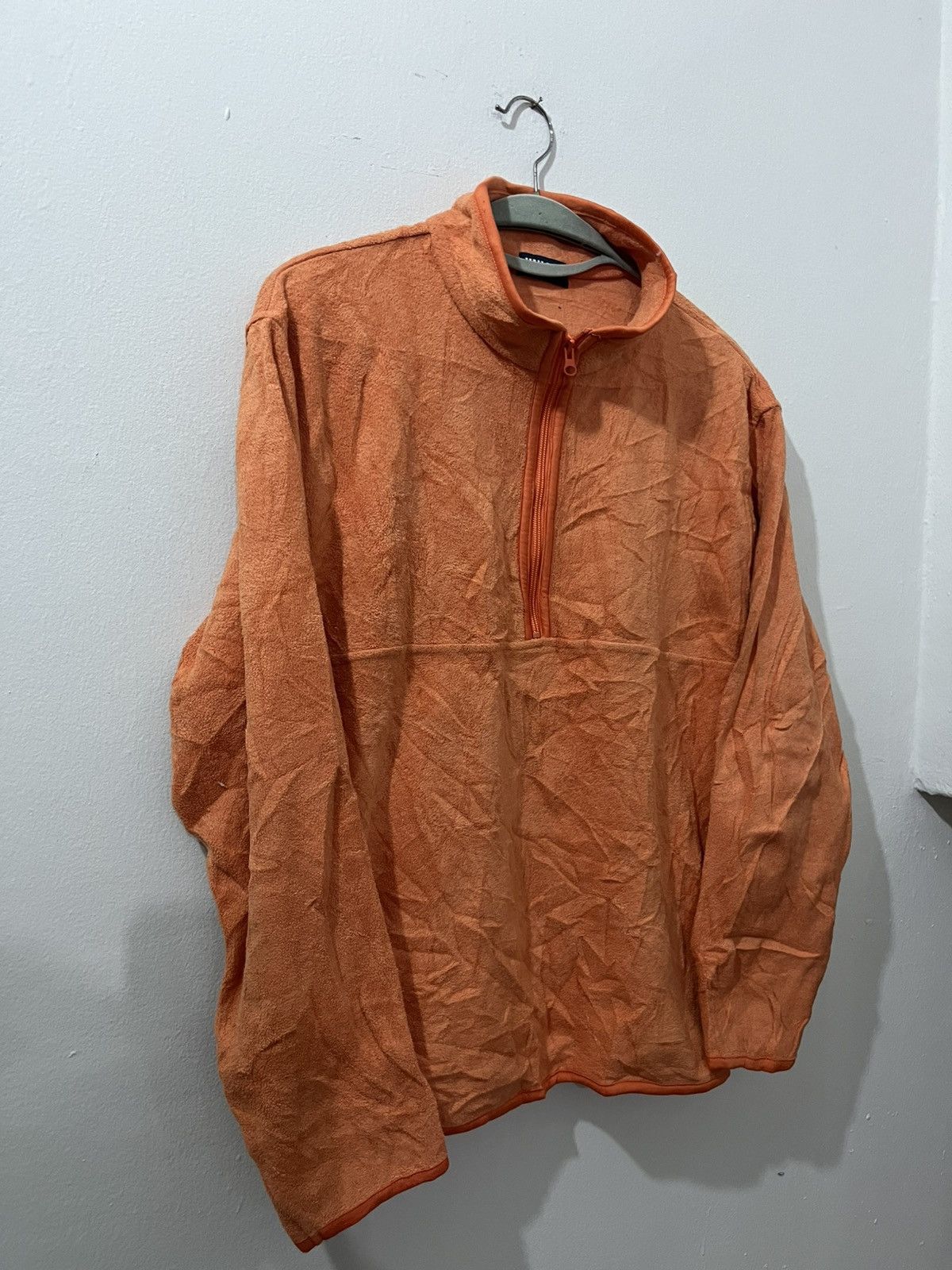 Japanese Brand 🔥90s Uniqlo Japanese Brand Orange Fleece Half Zipper Size US L / EU 52-54 / 3 - 2 Thumbnail