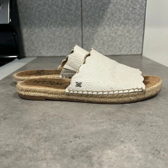 Sam Edelman Sam Edelman Andy Women’s White Slides Size US 7 / IT 37 - 1 Thumbnail