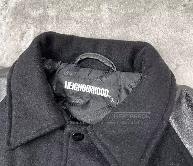 Neighborhood Neighborhood Leather and Wool Patchwork Baseball Jacket Size US L / EU 52-54 / 3 - 3 Thumbnail