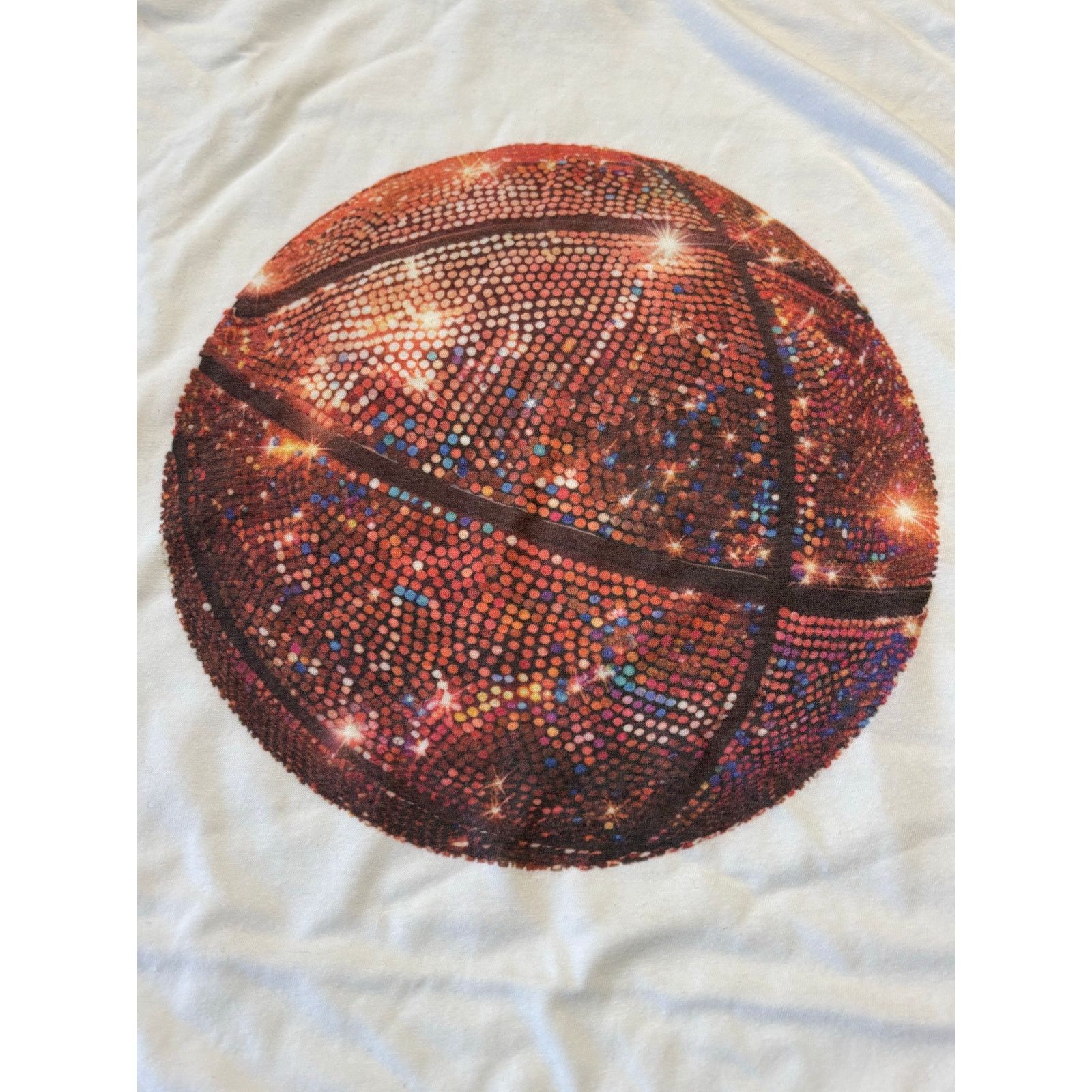 Other Faux Glitter Basketball T-shirt White -XL Size XL / US 12-14 / IT 48-50 - 1 Thumbnail