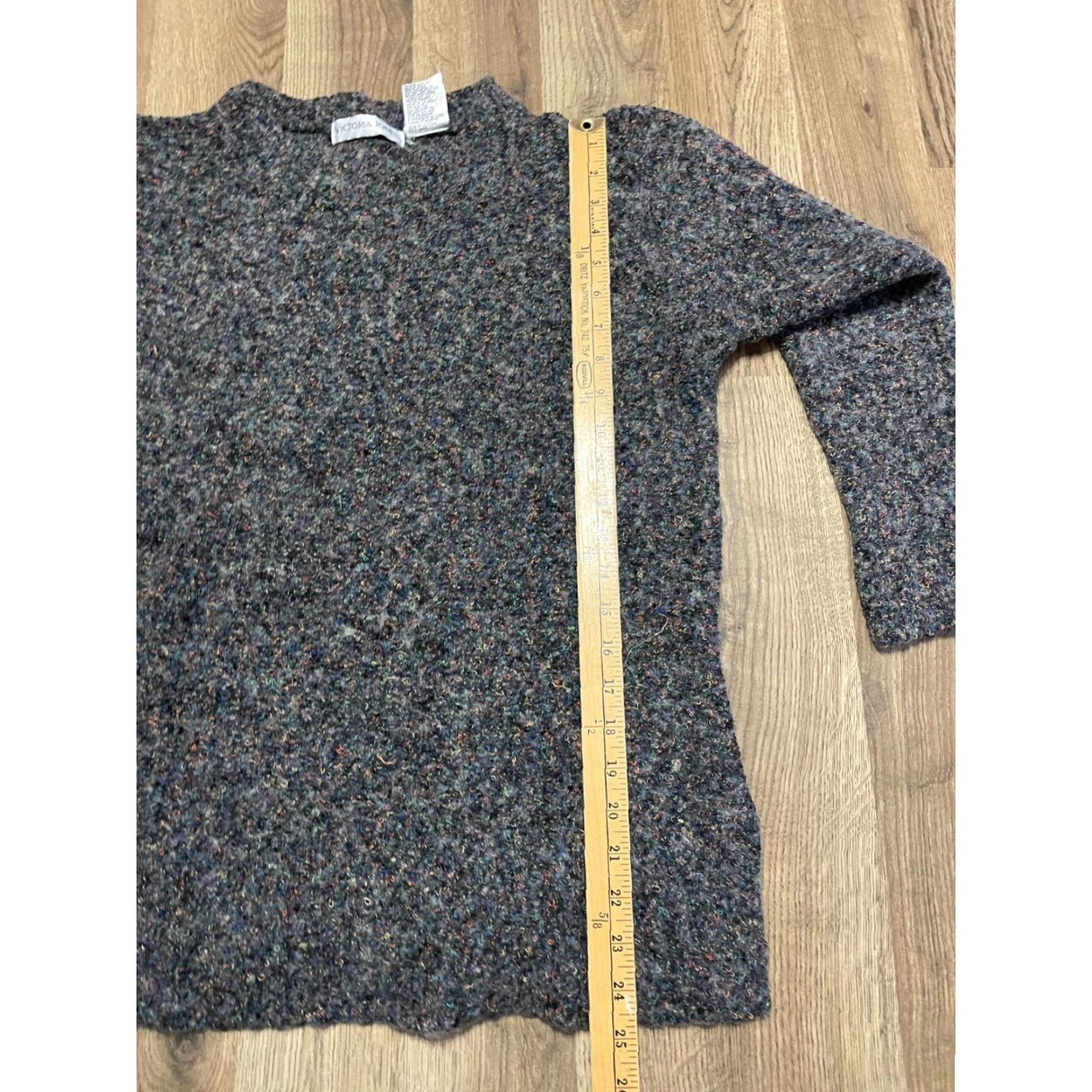 Vintage Victoria Jones Sweater Women's Small Gray Wool Blend Pullover Casual Knit Pullover Size S / US 4 / IT 40 - 6 Thumbnail