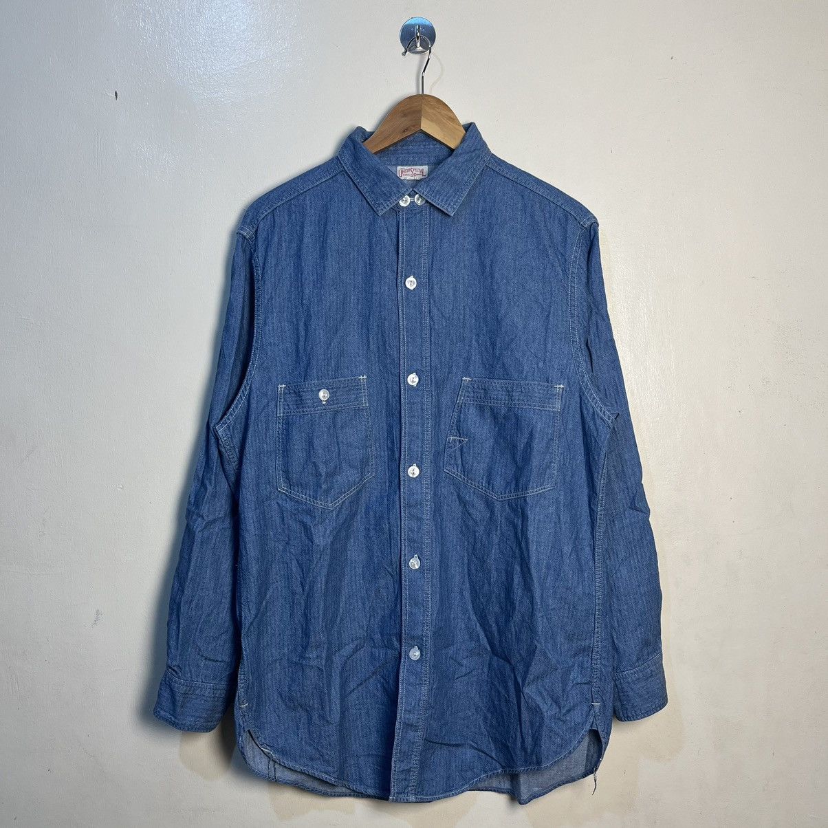Vintage The Union Special Overalls Co. Engineer Button Up LS Shirt Size US L / EU 52-54 / 3 - 1 Thumbnail