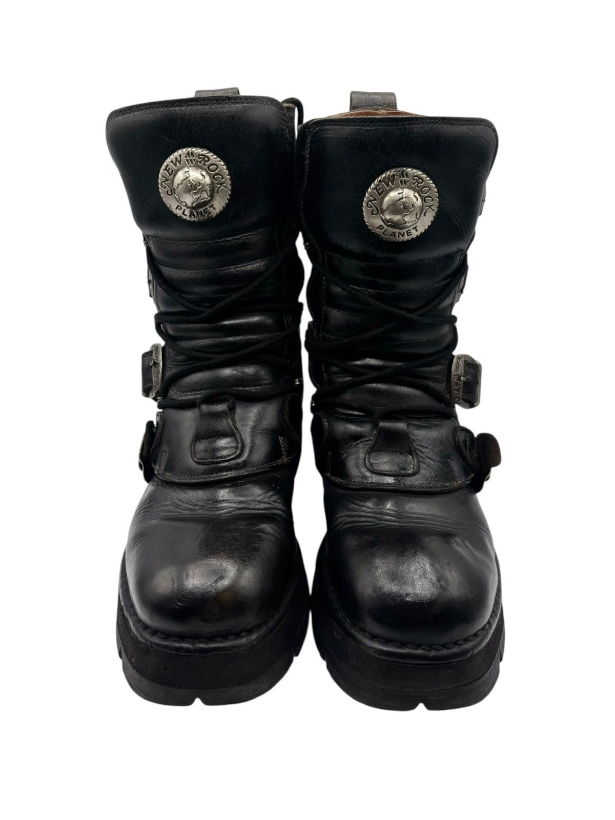 New Rock Vintage New Rock mid-calf raised heel boots Size 41 Size US 11 / IT 41 - 2 Thumbnail