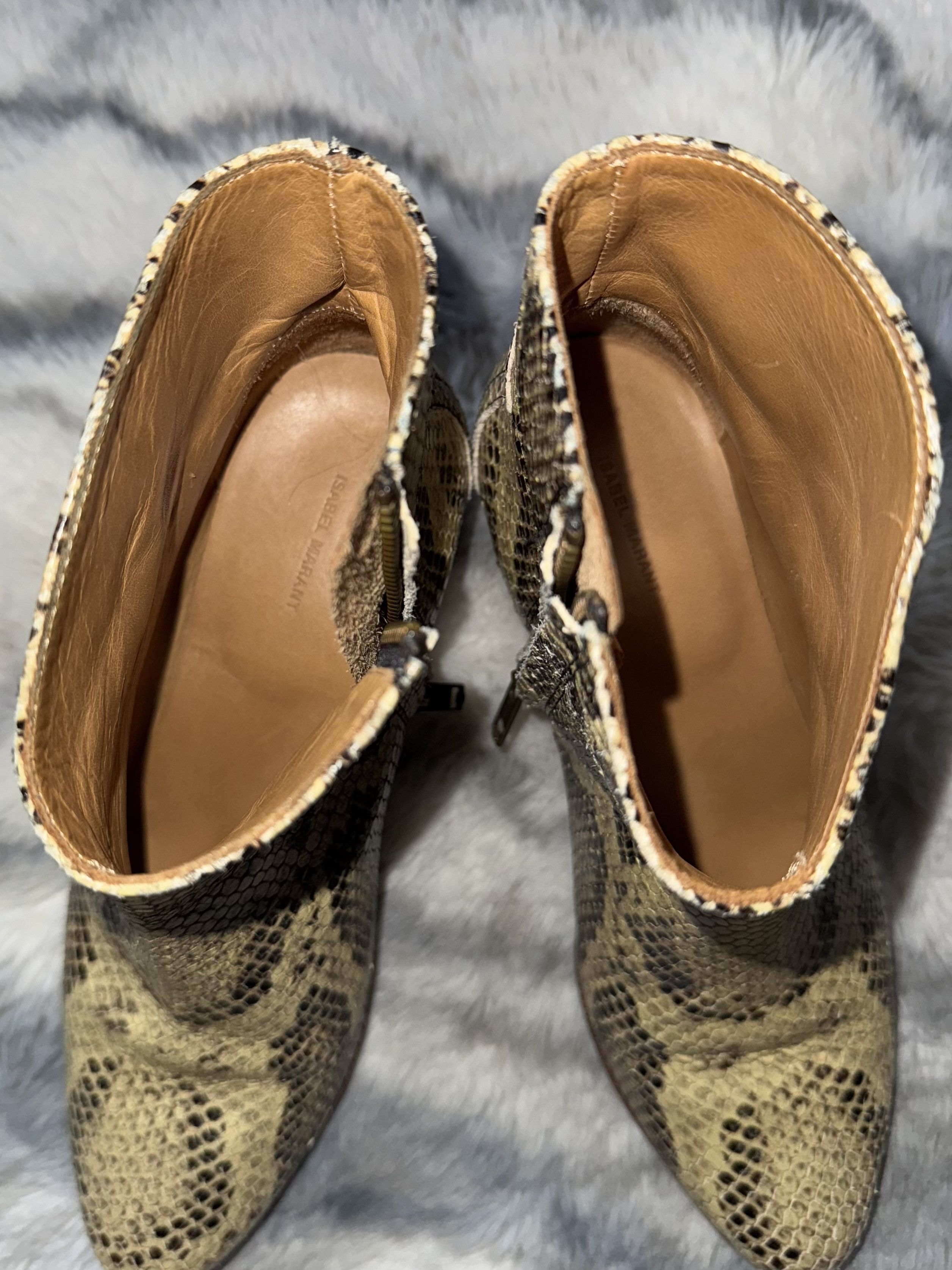 Isabel Marant ISABEL MARANT Dacken Snake Print Leather Cowboy Boots Size US 6 / IT 36 - 11 Thumbnail