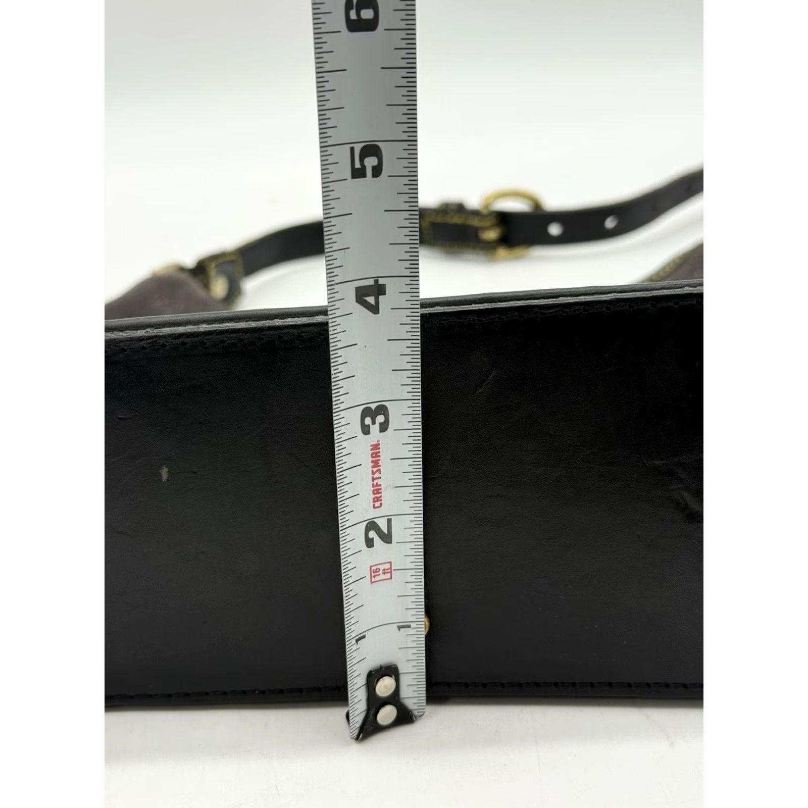 Dooney & Bourke Dooney & Bourke Logo Canvas Shoulder Bag Hobo Black Satchel/Top Handle Womens Canvas Leather Logo Pattern Bag Size ONE SIZE - 5 Thumbnail