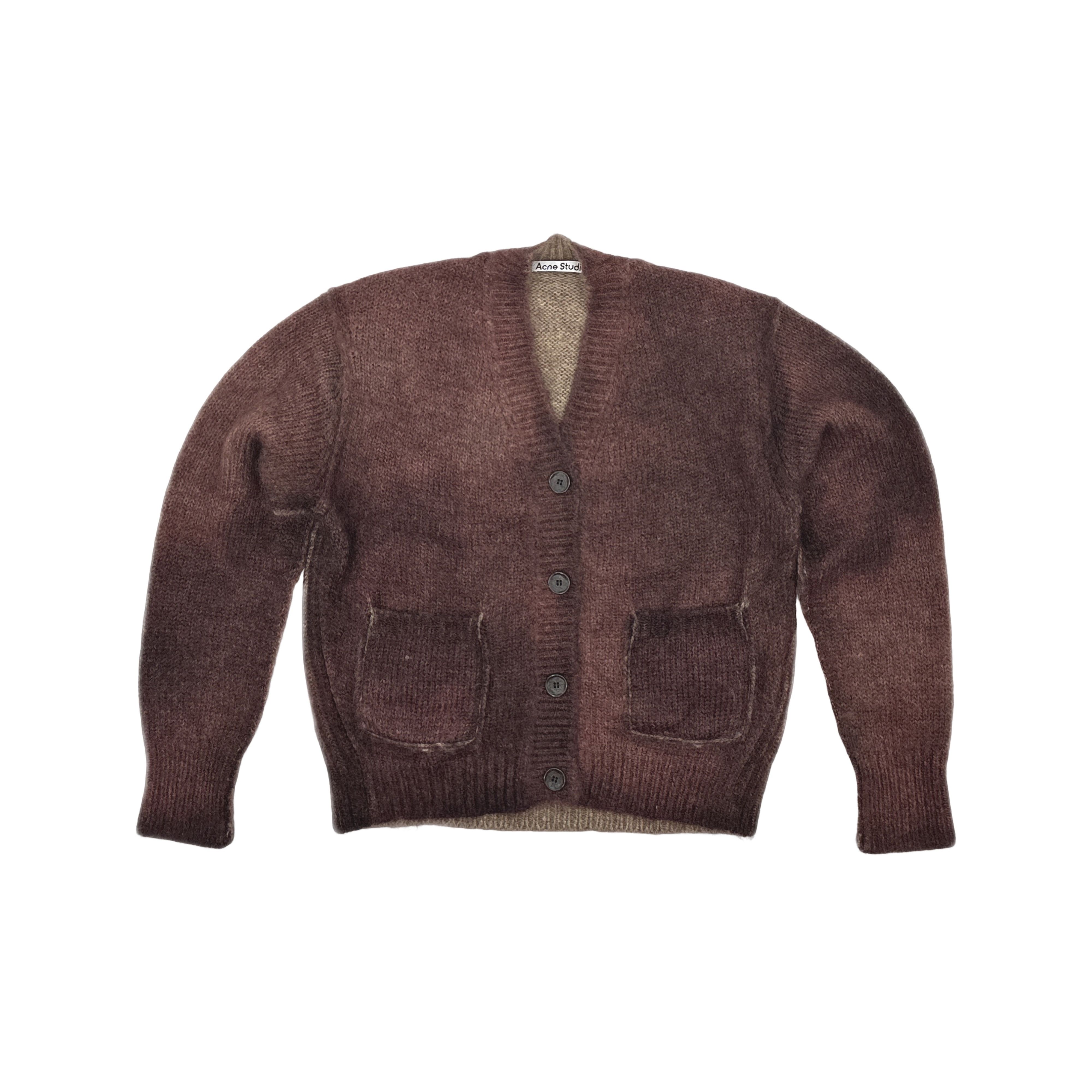 Acne Studios Acne Studios Painted Effect Mohair Cardigan S Size S / US 4 / IT 40 - 1 Thumbnail