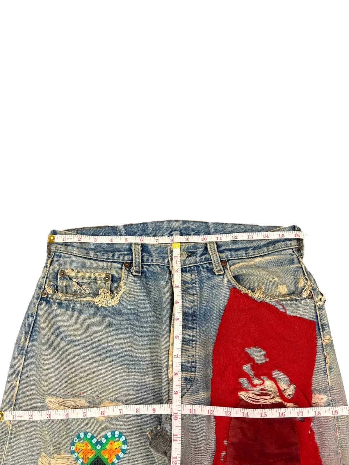 Levi's Vintage 70s Levis 501 Selvedge Hippie Baggy Jeans Button 524 Size US 33 - 12 Thumbnail