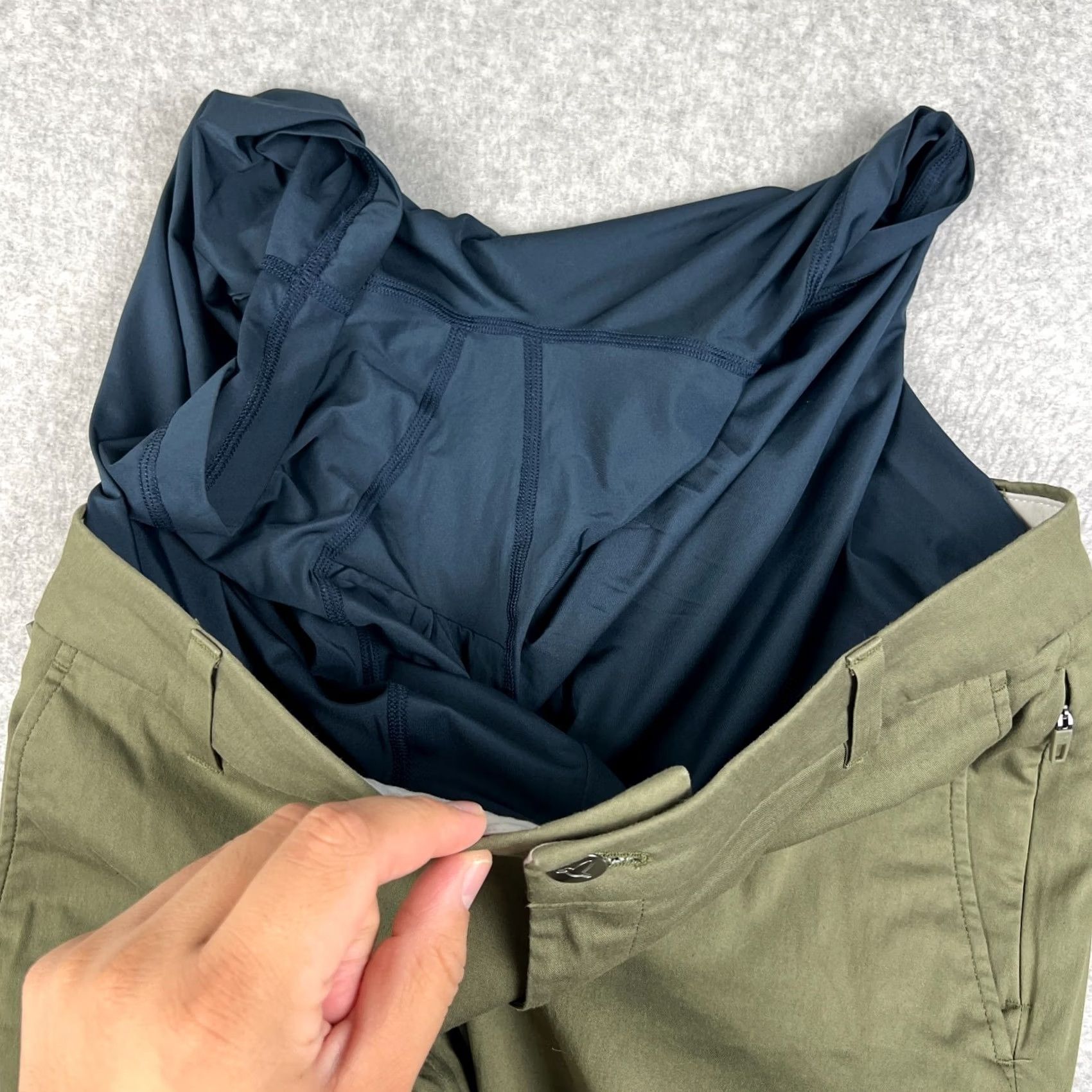 Vintage Birddogs Pants Mens Green Slim Fit Stretch Performance Lined Chino 32x34 Size US 32 / EU 48 - 3 Thumbnail