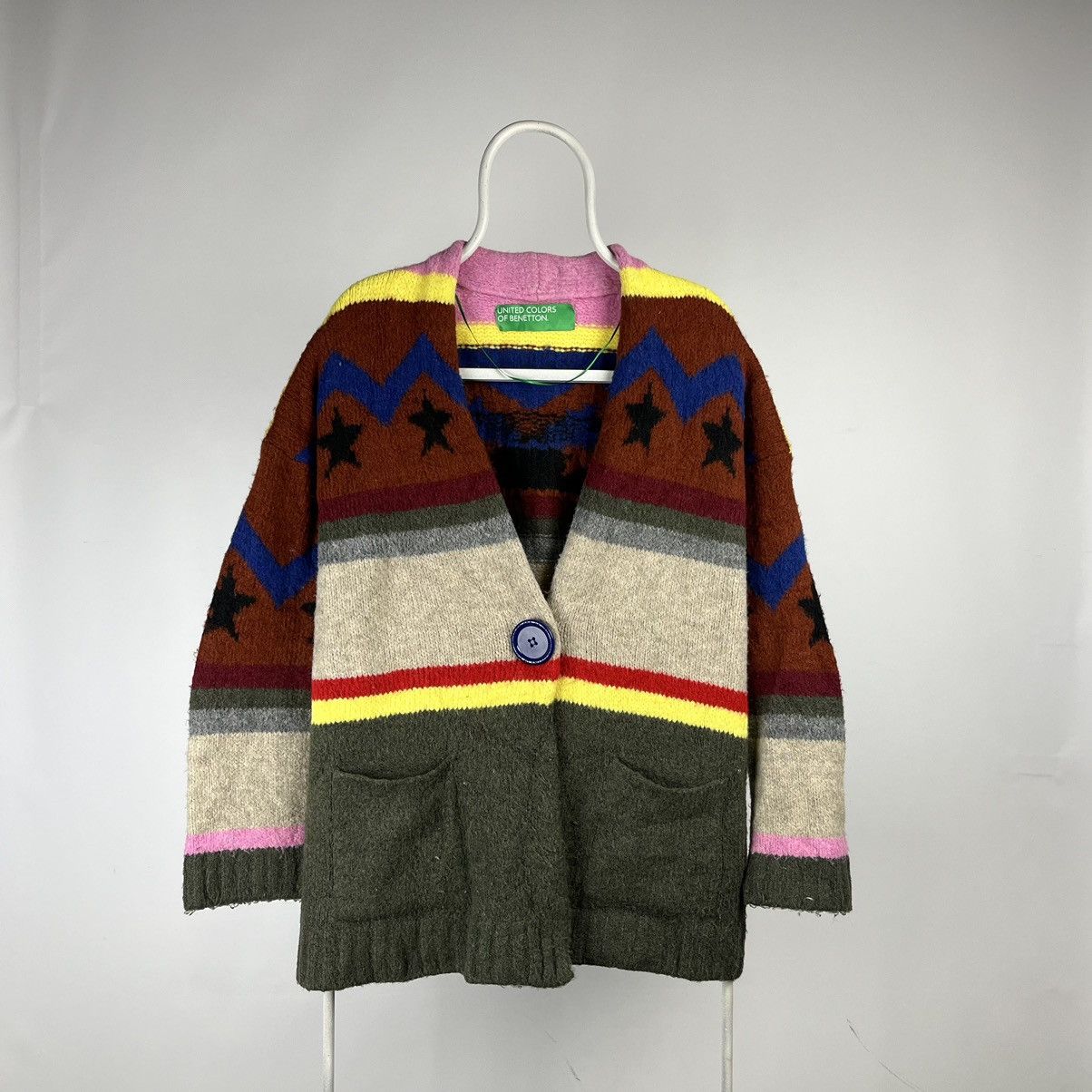 United Colors Of Benetton Benetton cardigan sweater 100% wool RRP 300$ Size US M / EU 48-50 / 2 - 1 Thumbnail