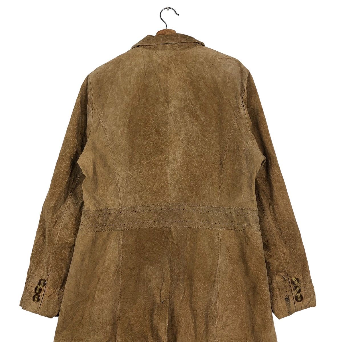 Genuine Leather 🔥Vintage Long Jacket Double Breast LW Issey Miyake Leather Size US XL / EU 56 / 4 - 9 Thumbnail