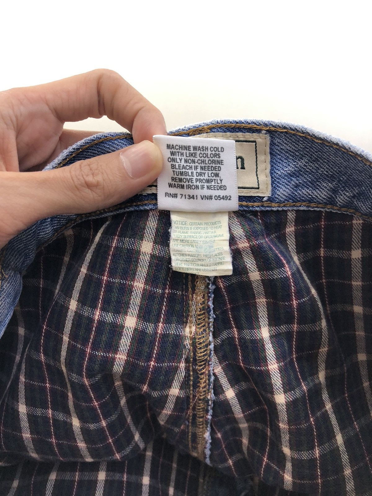 L.L. Bean Vintage L.L. Bean Lined Distressed Faded Blue Jeans Size US 31 - 24 Thumbnail