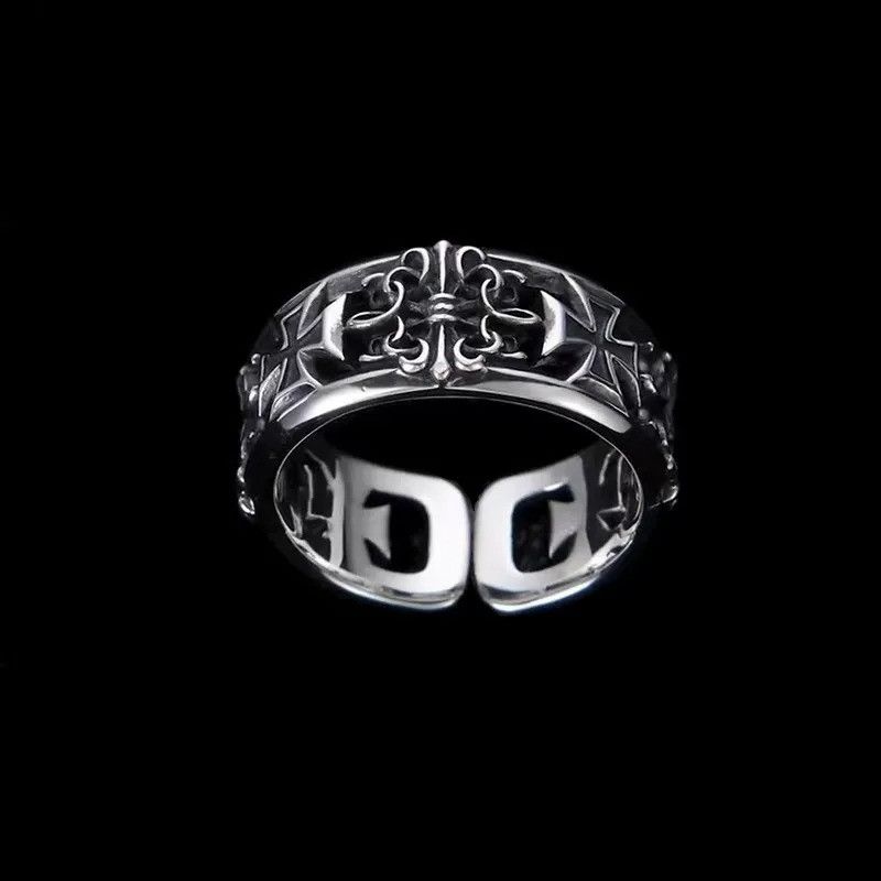 Other Minimal Silver Cross Signet Ring Size ONE SIZE - 3 Thumbnail