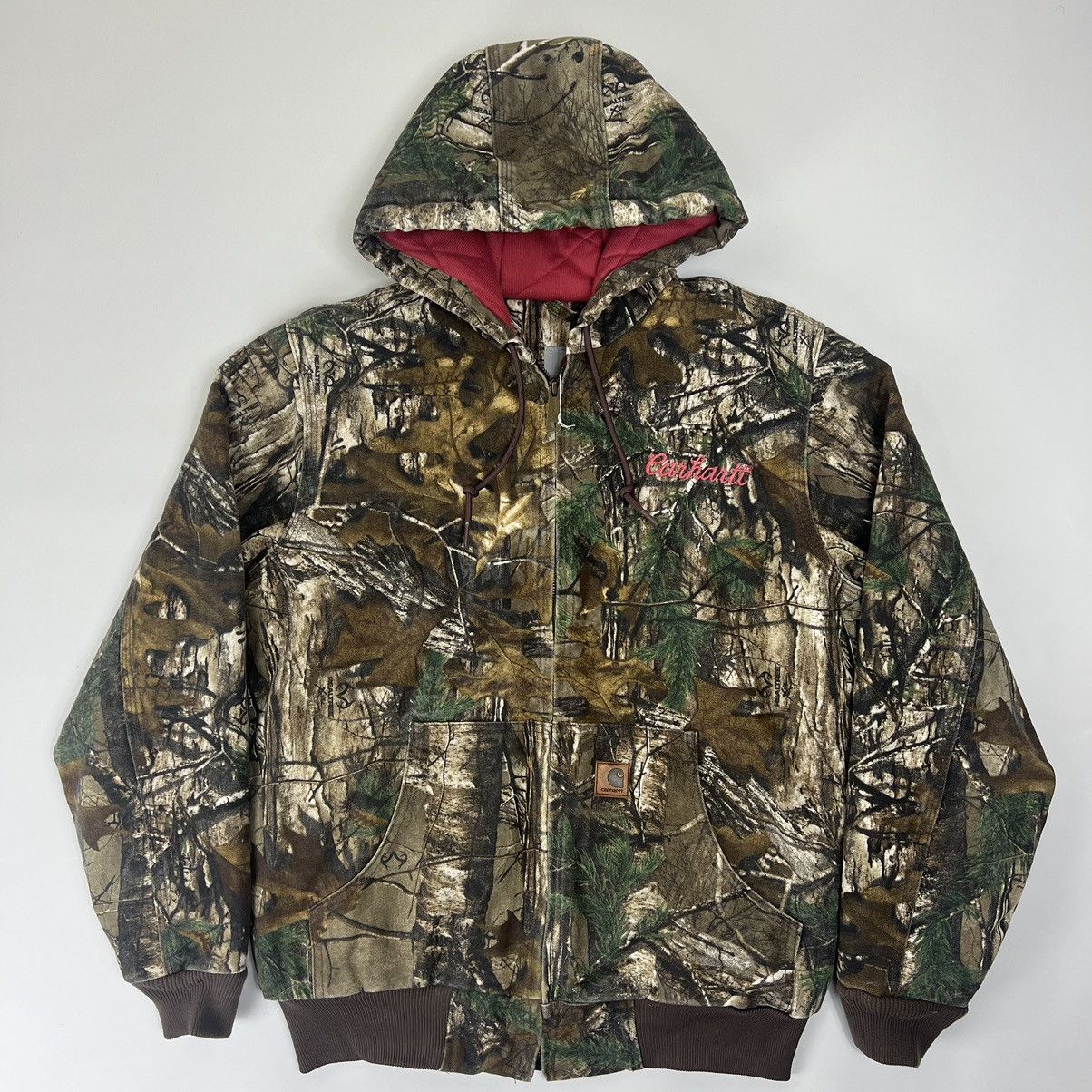 image of Carhartt Realtree Camo/pink Active Jacket, Women's (Size Small)