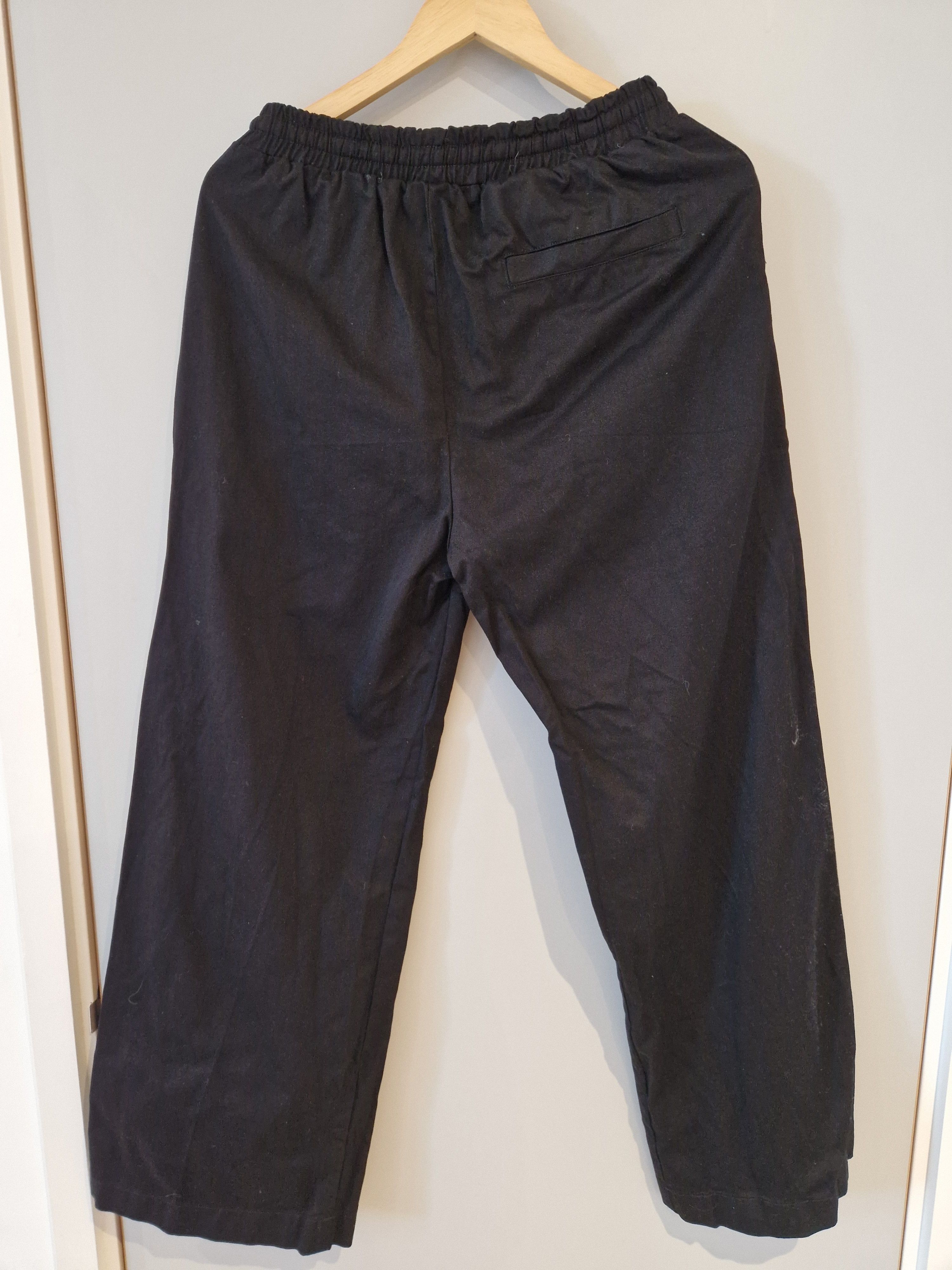 Designer Black Wide Leg Trousers Size US 30 / EU 46 - 2 Thumbnail