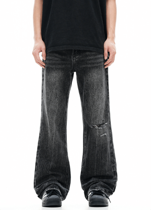 Japanese Brand × Jean Black men's vintage distressed washed ripped jeans Size US 32 / EU 48 - 1 Thumbnail