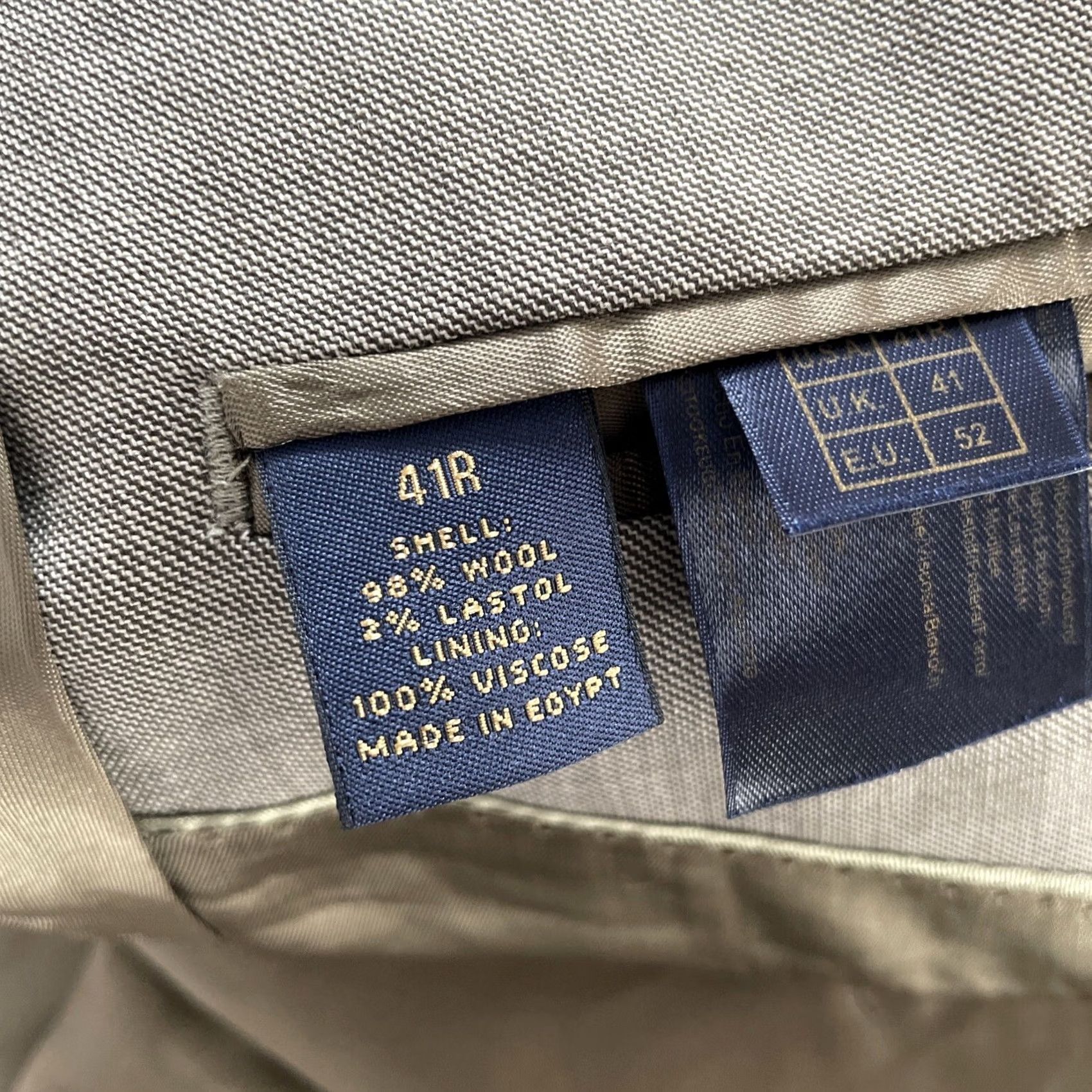 Brooks Brothers Brooks Brothers Blazer Single-Breasted Wool 41R Beige Logo Mens Jacket Regular Fit Blazer, Notch Lapel, Four-Button Sleeve, Dry Clean Only Size 42R - 5 Thumbnail