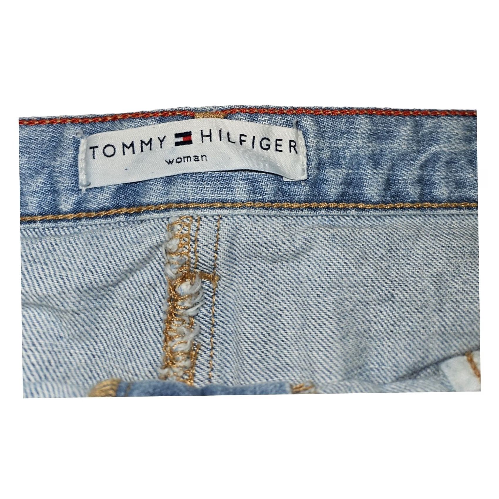 Tommy Hilfiger VINTAGE Tommy Hilfiger Denim Skirt 16 Y2K 90's Classic Slit Women's Size 38" / US 16 / IT 52 - 2 Thumbnail