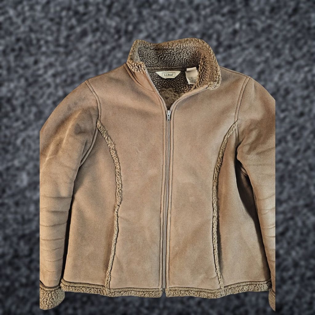 Vintage VINTAGE L.L.Bean Womens Jacket Floral Design Faux Suede Lined Fleece Brown Size M Reg Size M / US 6-8 / IT 42-44 - 1 Thumbnail