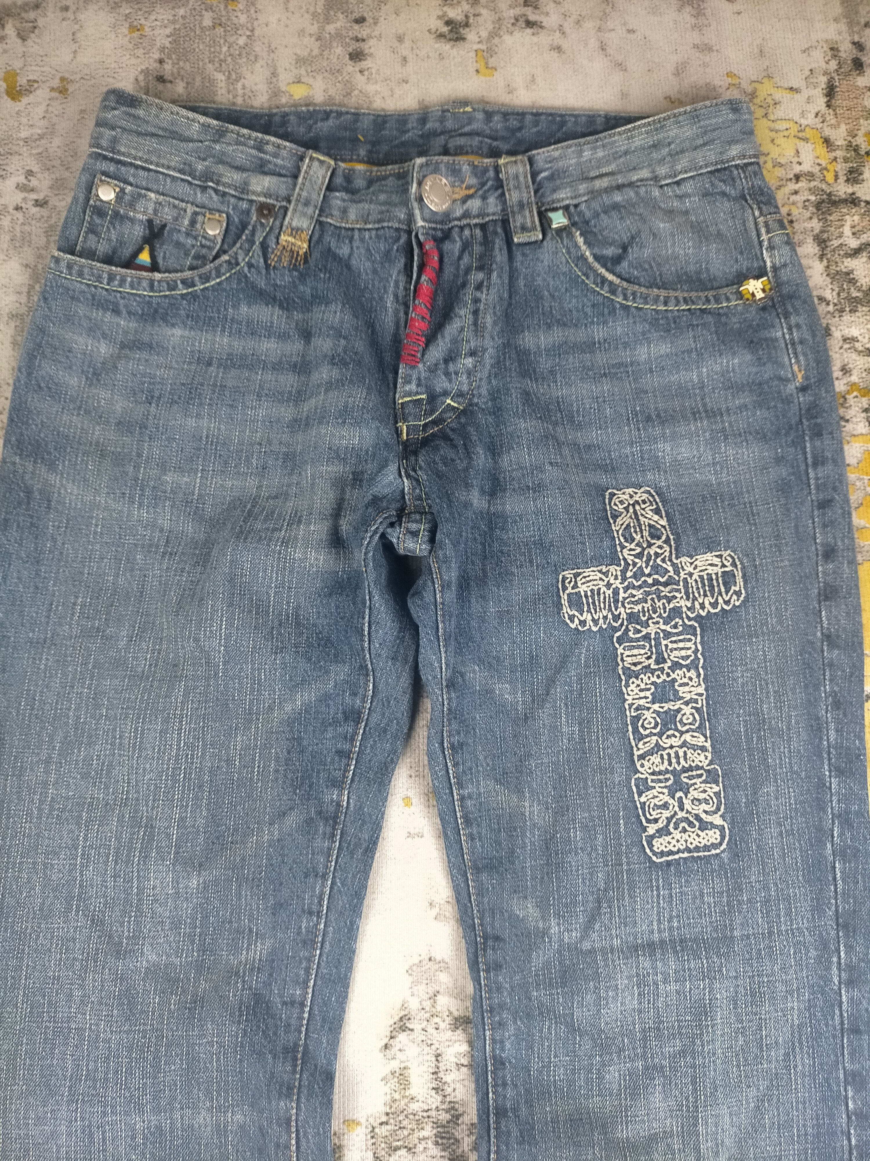 Dsquared2 🔥Rare DSQUARED2 Jeans Native American Totem Warrior Theme Size US 32 / EU 48 - 5 Thumbnail