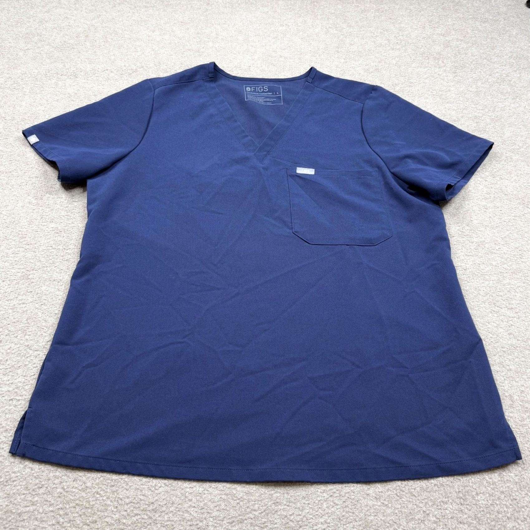 Vintage FIGS Scrub Top Blue Lightweight Short Sleeve Women's L Shirt Medical Wear Size L / US 10 / IT 46 - 3 Thumbnail
