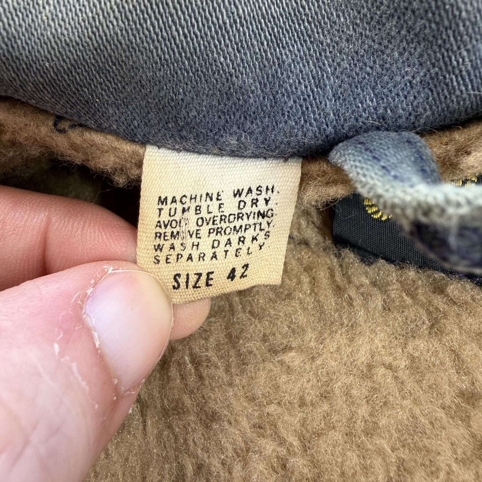 Wrangler Vintage 70s Wrangler Denim Jacket Sherpa Lined Canvas Faded Size US M / EU 48-50 / 2 - 5 Thumbnail