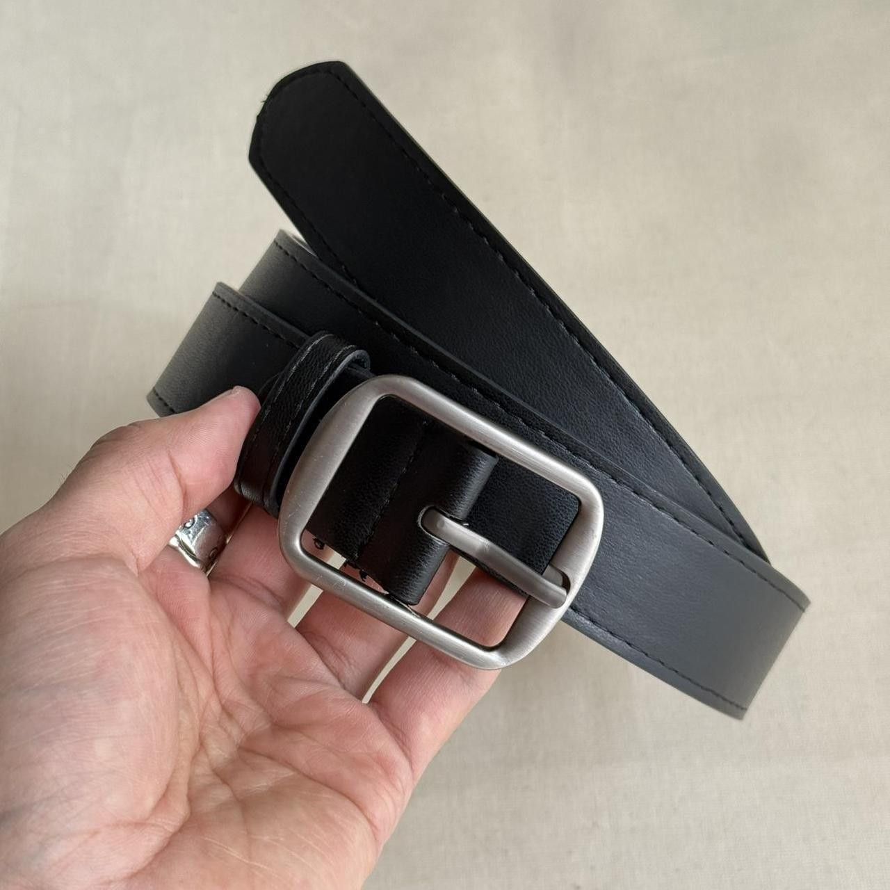 Japanese Brand y2k black american western simple design belt Size ONE SIZE - 3 Thumbnail