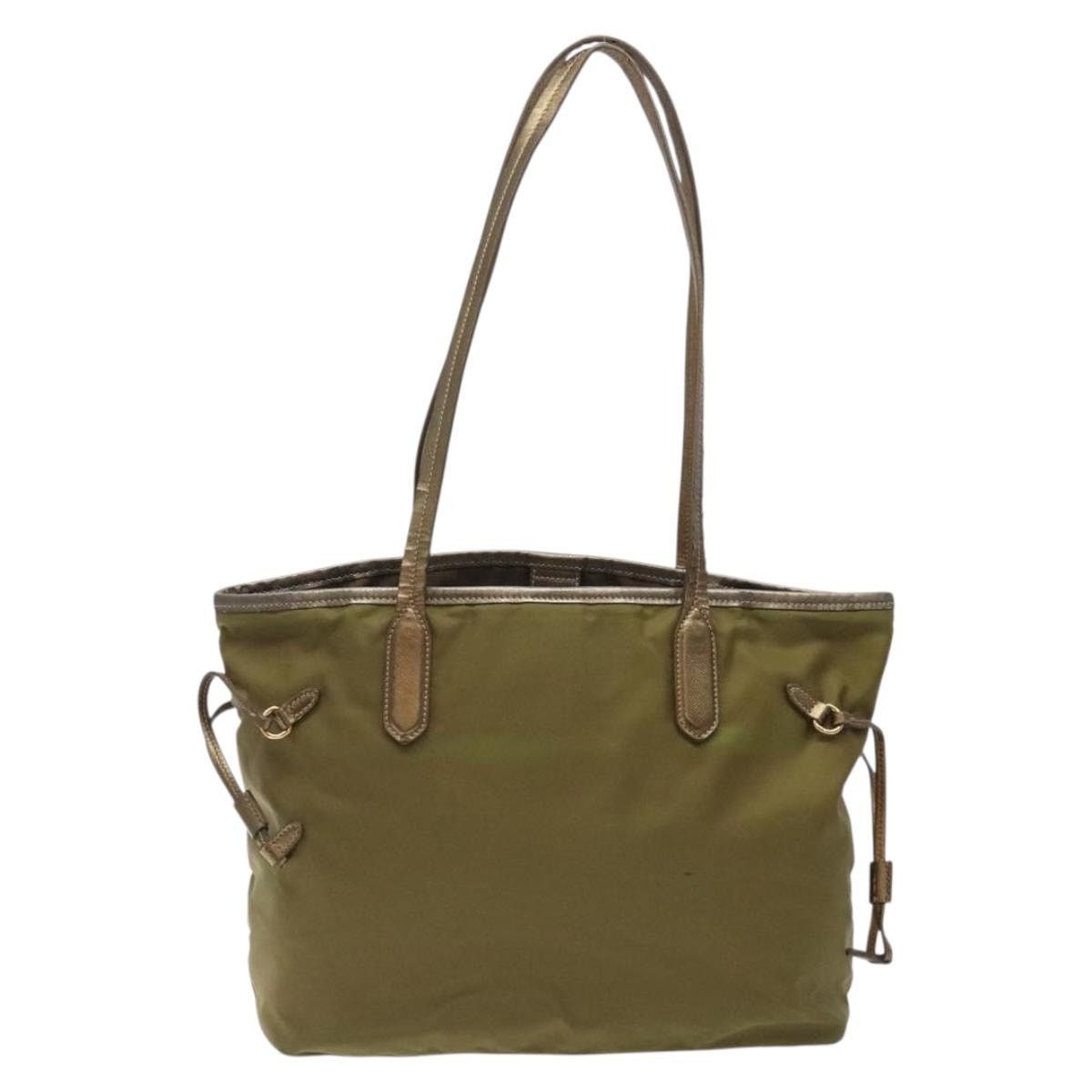 Prada PRADA Tote Bag Nylon Khaki Gold Size ONE SIZE - 3 Thumbnail