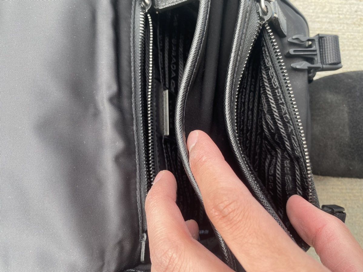 Prada PRADA Re-Nylon and Saffiano leather shoulder bag Size ONE SIZE - 11 Thumbnail