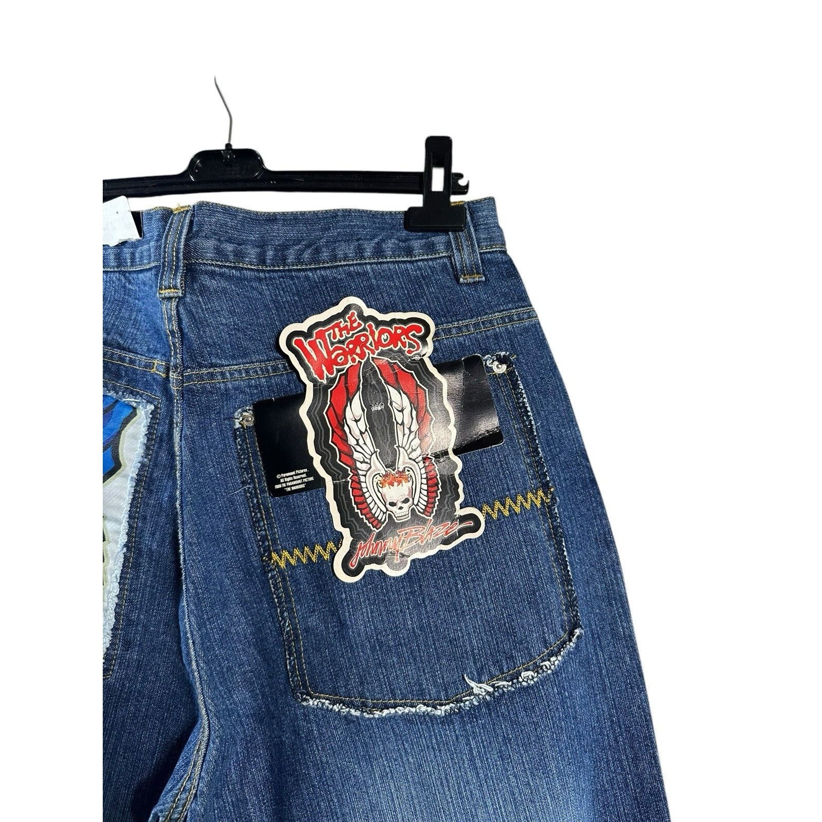 Other Vintage Johnny Blaze X The Warriors Rare Cargo Denim Jeans Y Size US 36 / EU 52 - 9 Thumbnail