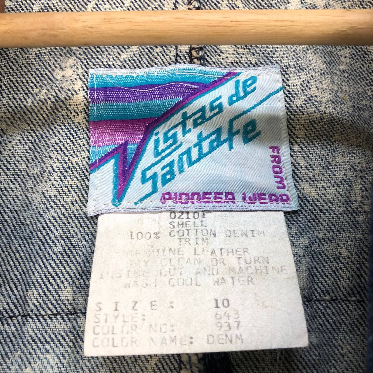 Vintage Vistas de Santa fe by Pioneer Wear Suede Appliqué Hawk Denim Size M / US 6-8 / IT 42-44 - 24 Thumbnail